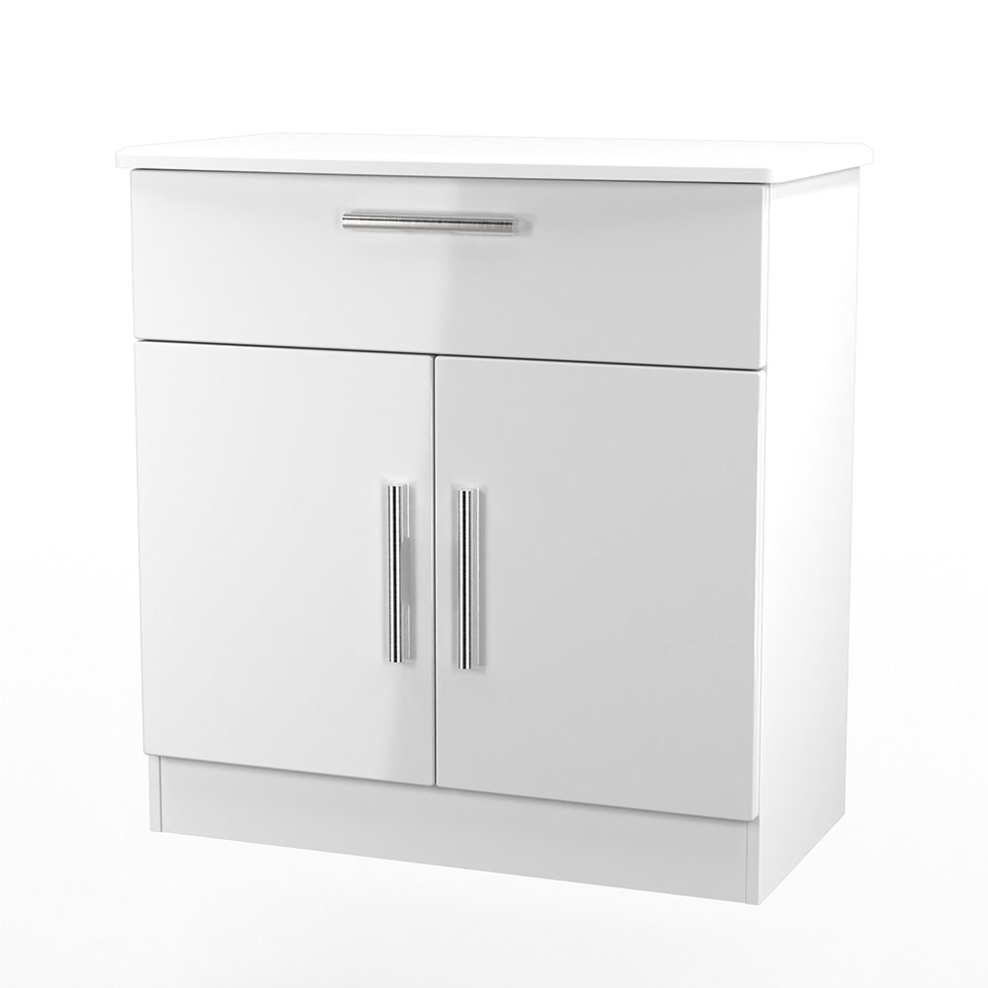 Knightsbridge Sideboard - Compact - 2 Door - White Gloss