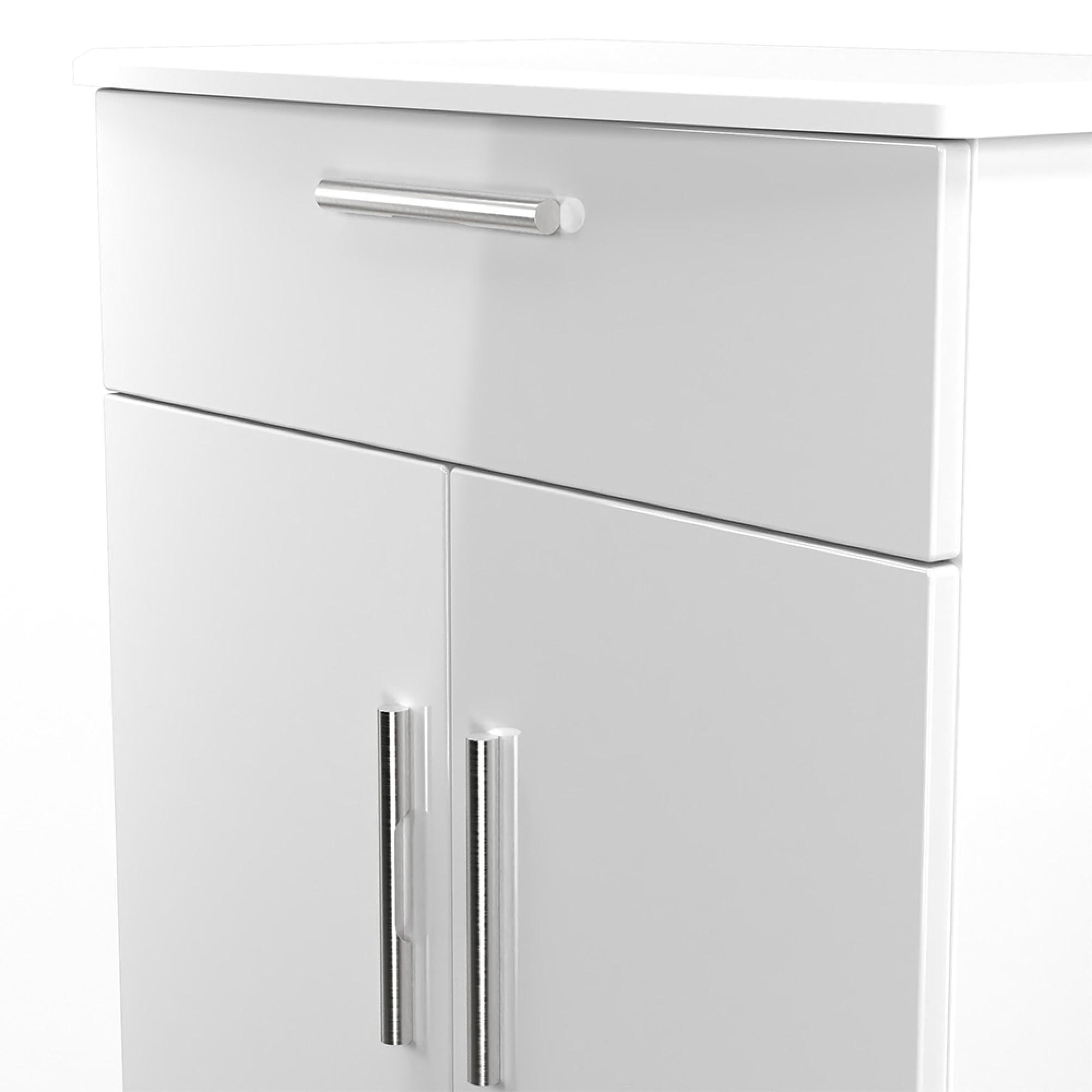 Knightsbridge Sideboard - Compact - 2 Door - White Gloss
