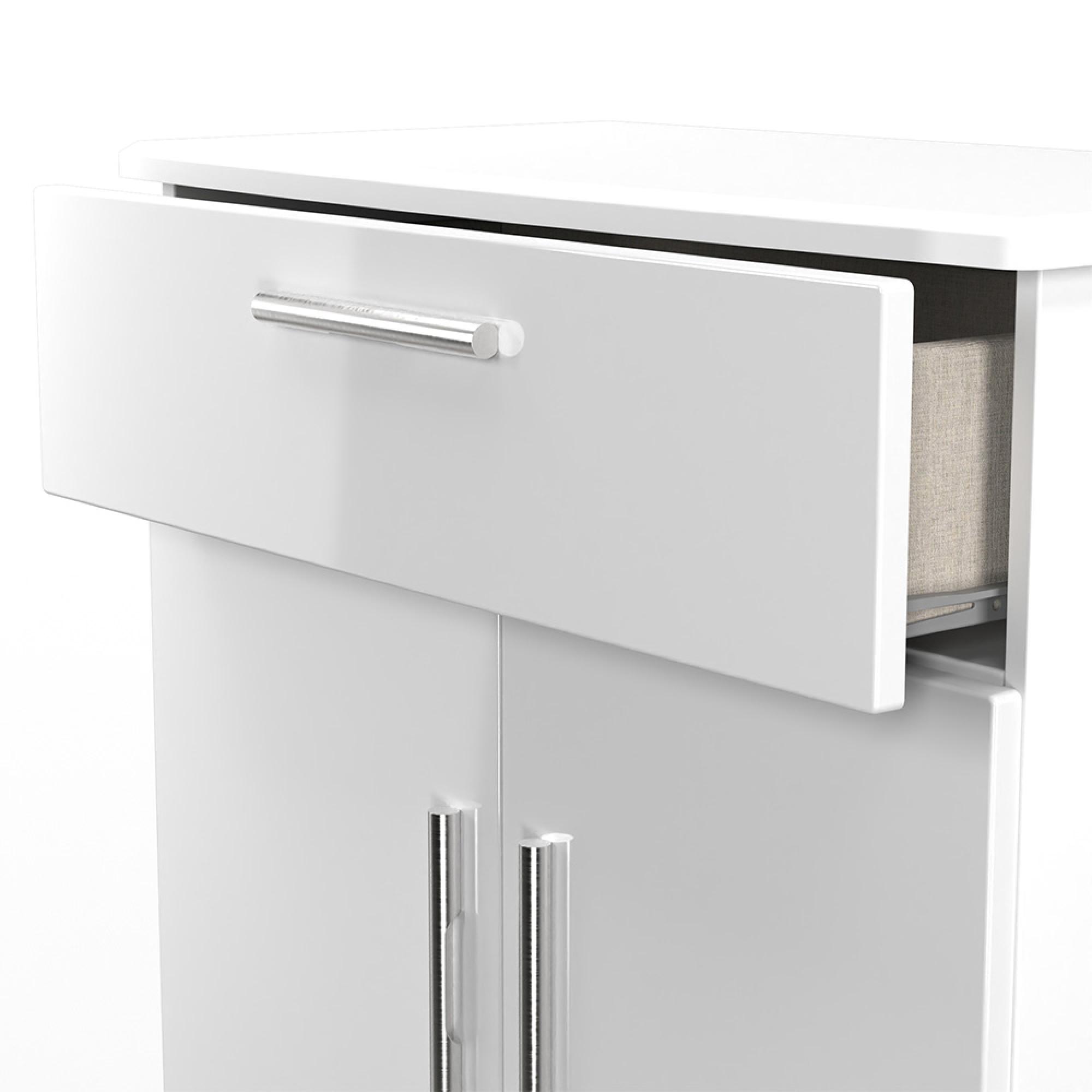 Knightsbridge Sideboard - Compact - 2 Door - White Gloss