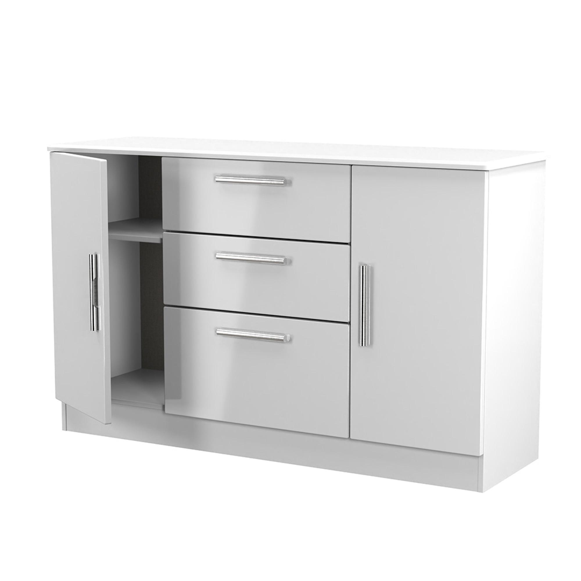 Knightsbridge Sideboard - Medium - 2 Door - White Gloss