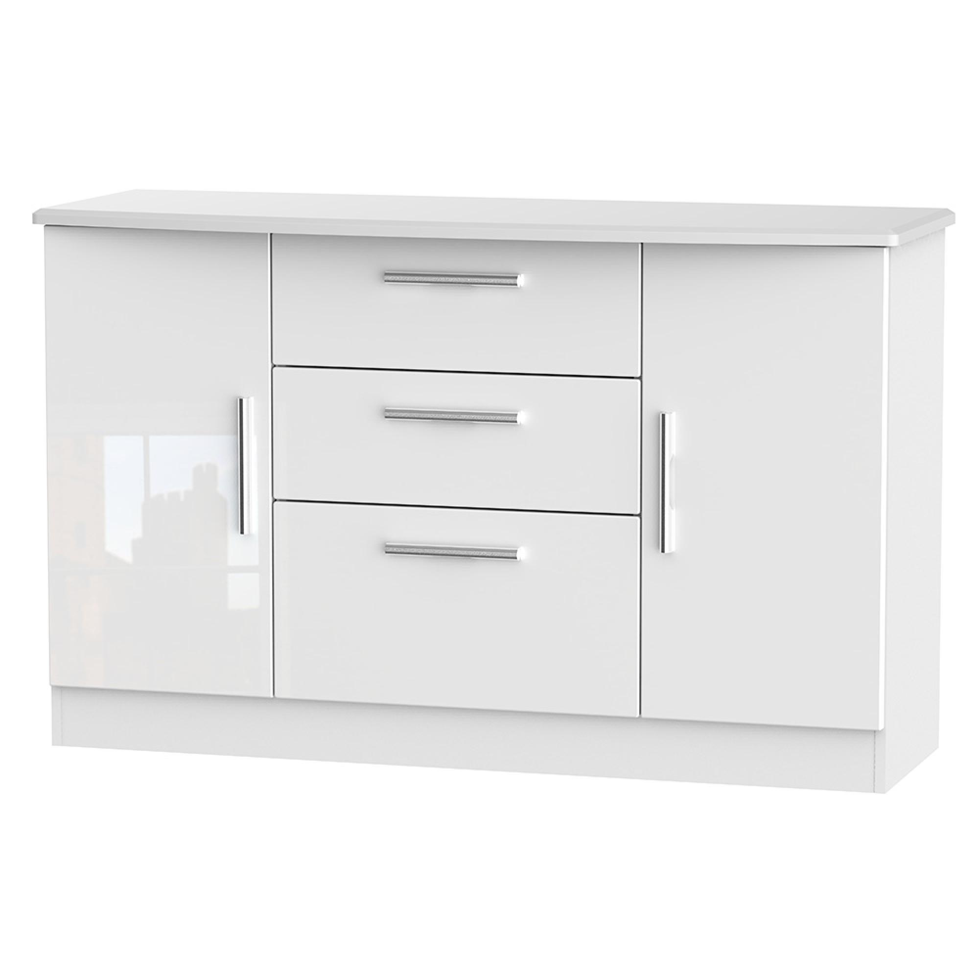Knightsbridge Sideboard - Medium - 2 Door - White Gloss