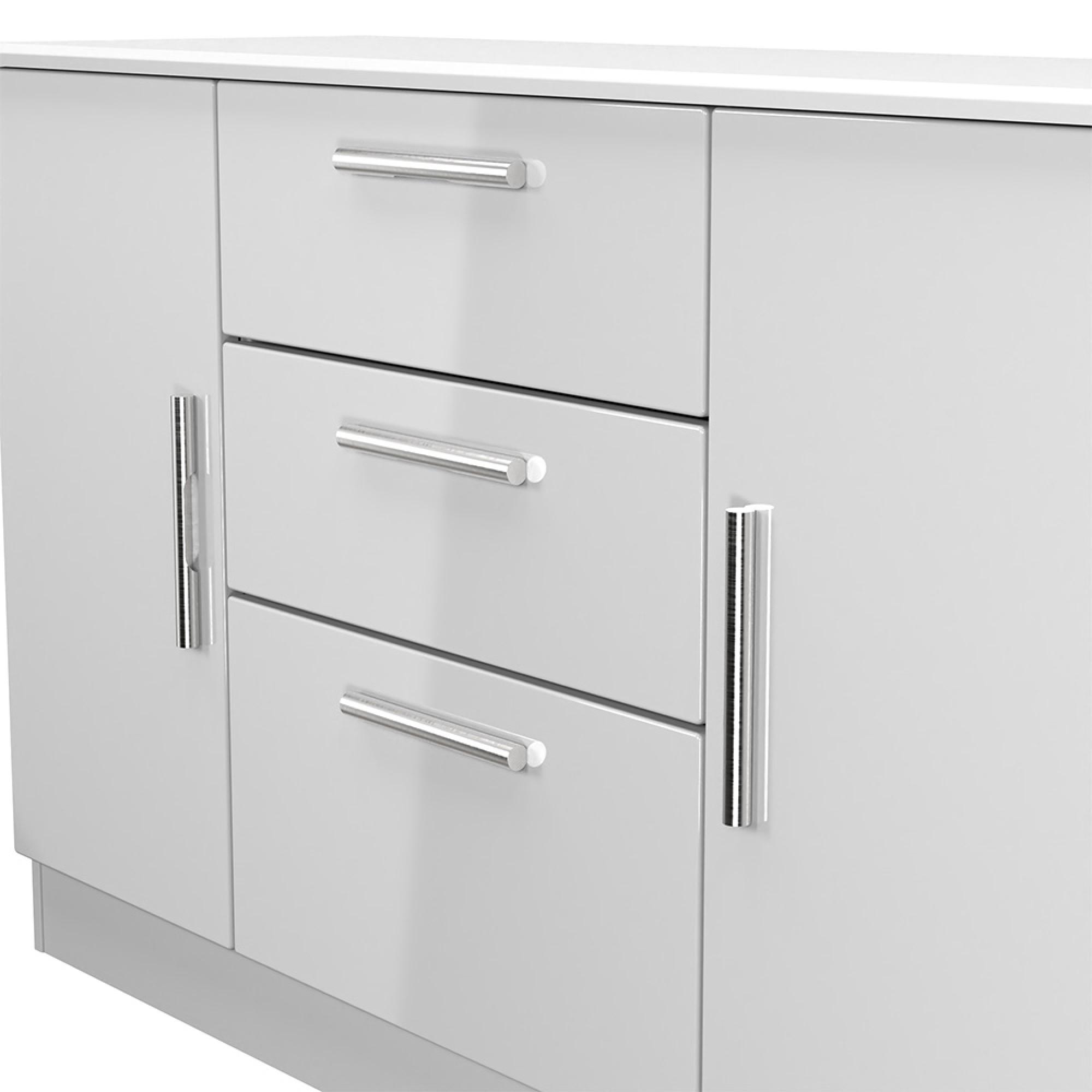 Knightsbridge Sideboard - Medium - 2 Door - White Gloss