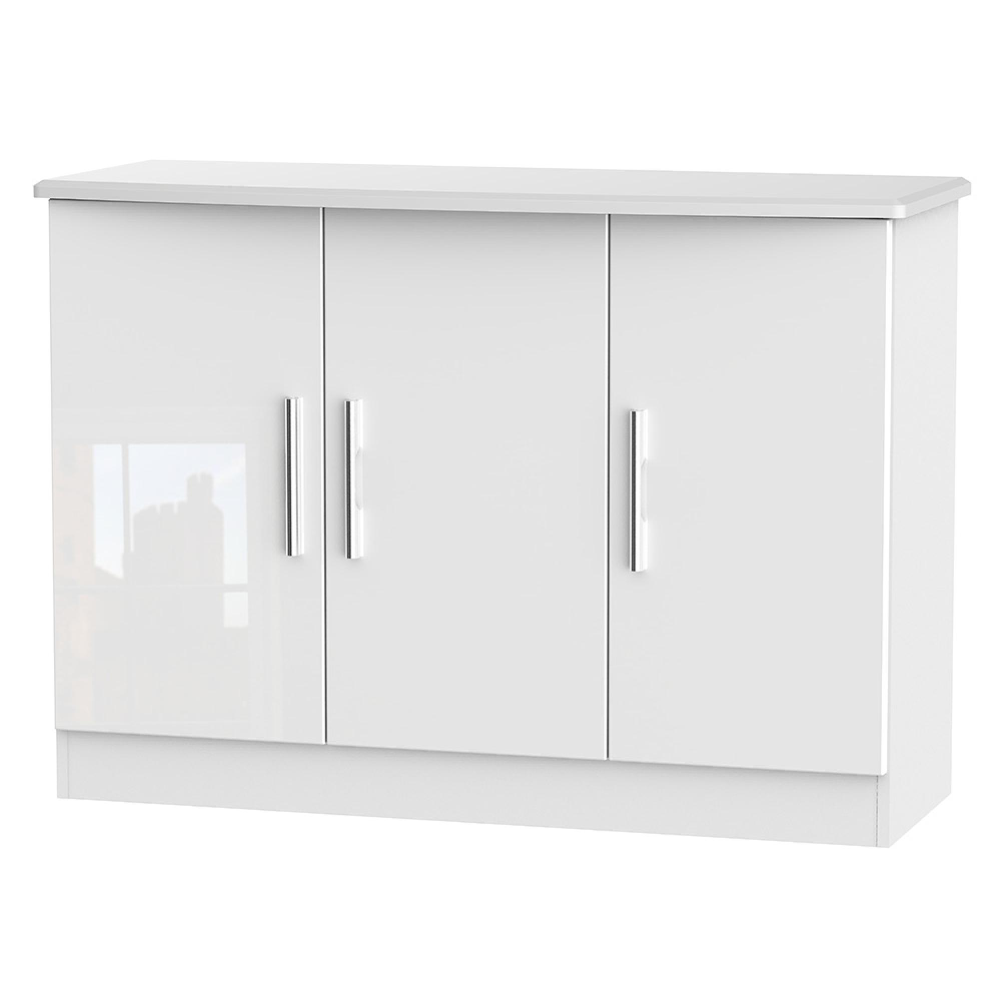Knightsbridge Sideboard - Small - 3 Door - White Gloss
