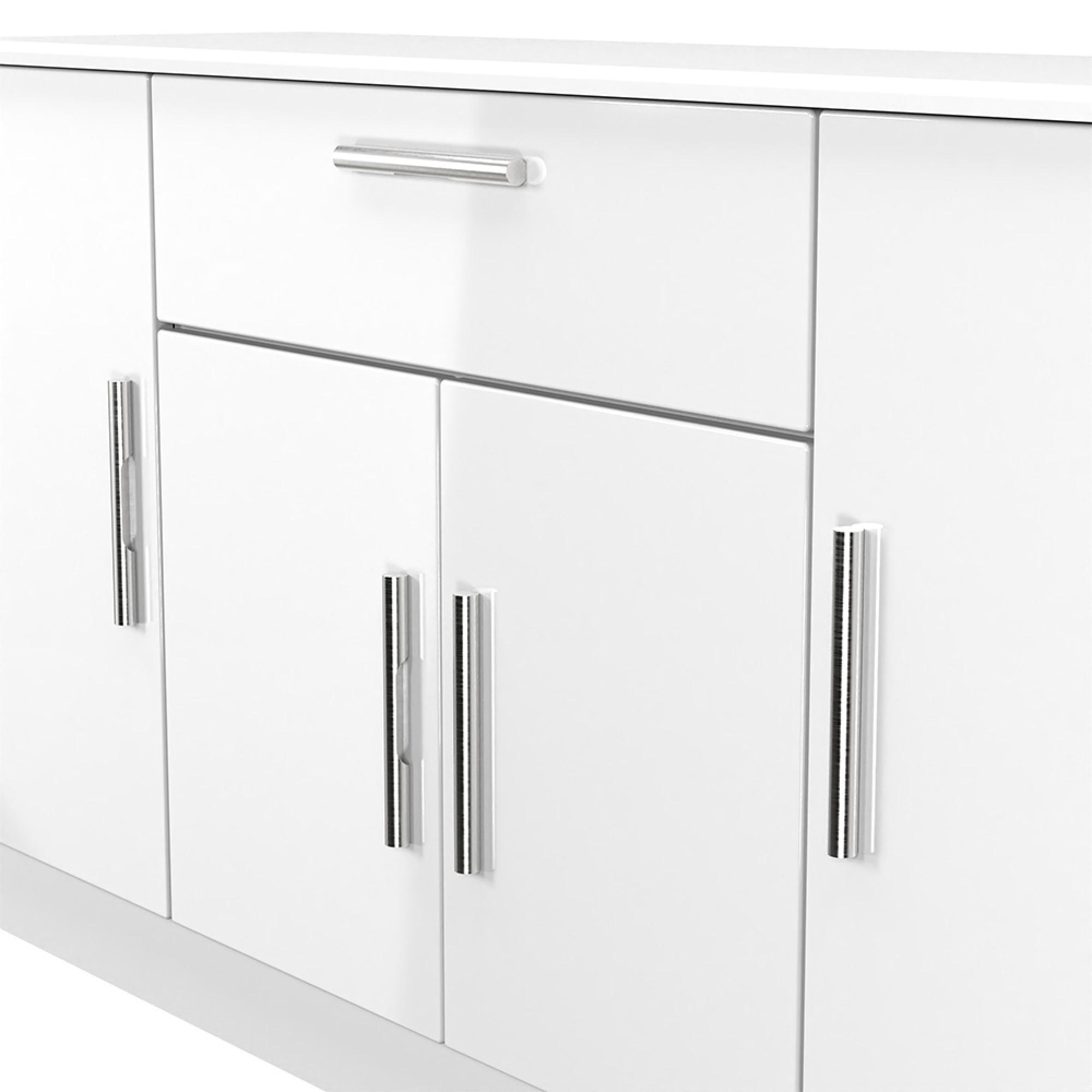 Knightsbridge Sideboard - Wide - 4 Door - White Gloss