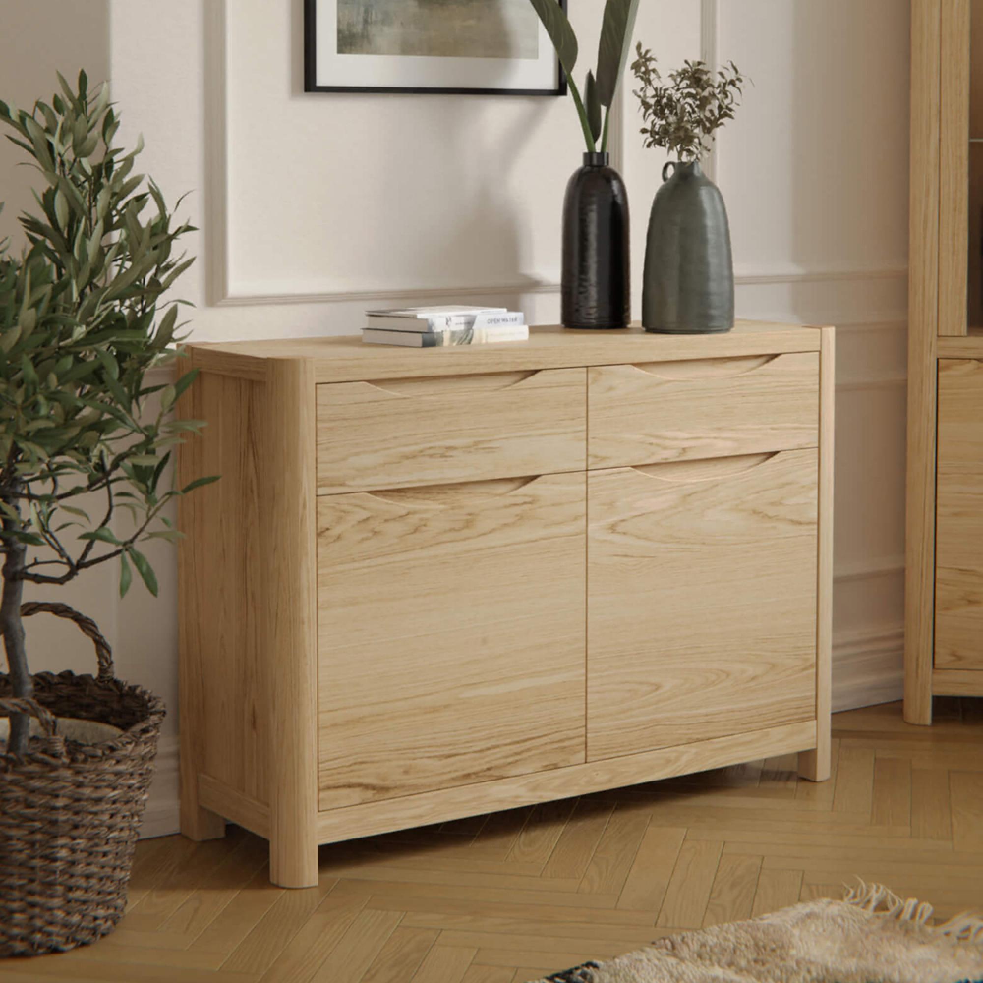 Stockholm Sideboard - 2 Door 2 Drawer - Oak