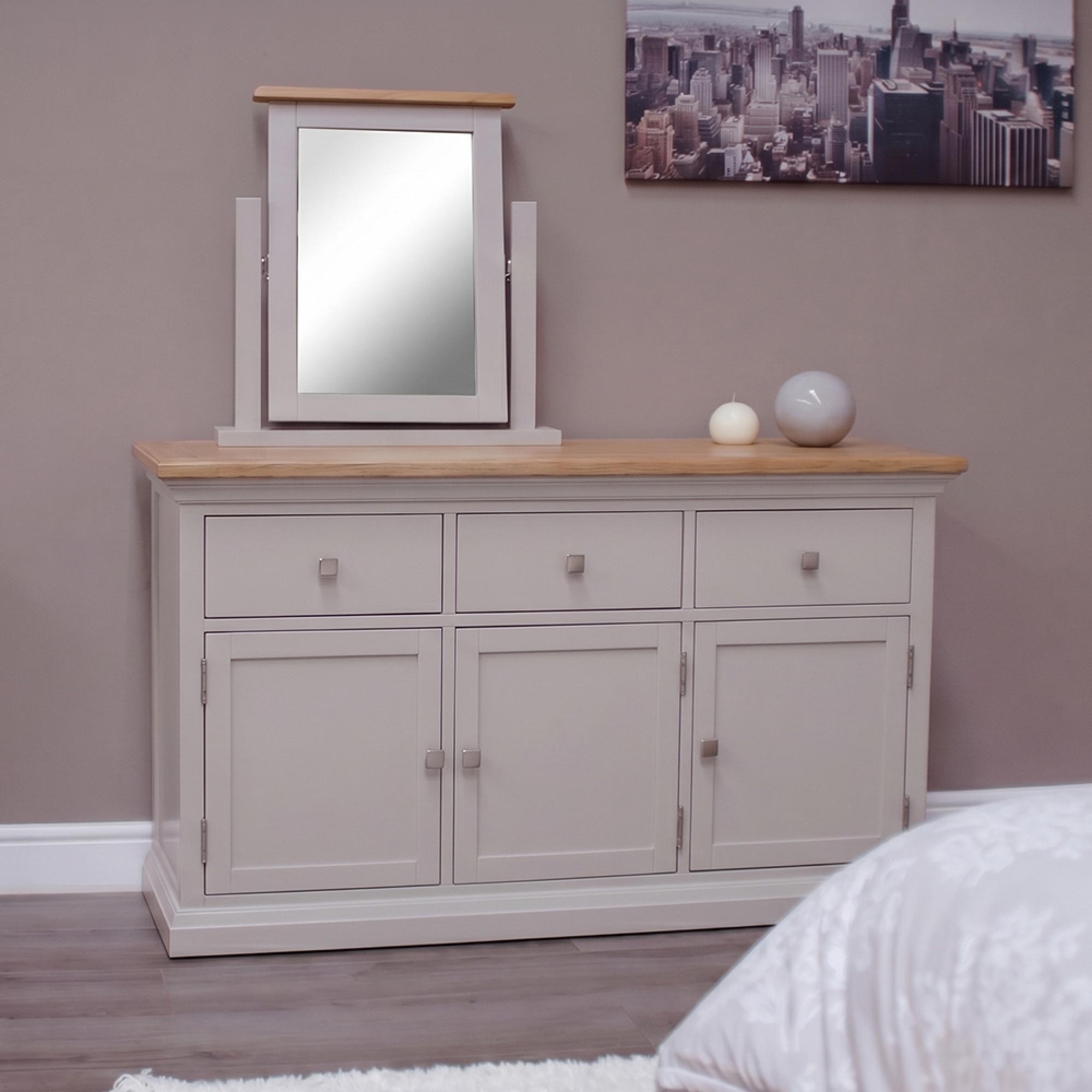 Cotswold Sideboard - 3 Door - Medium - 137cm - Oak and Painted