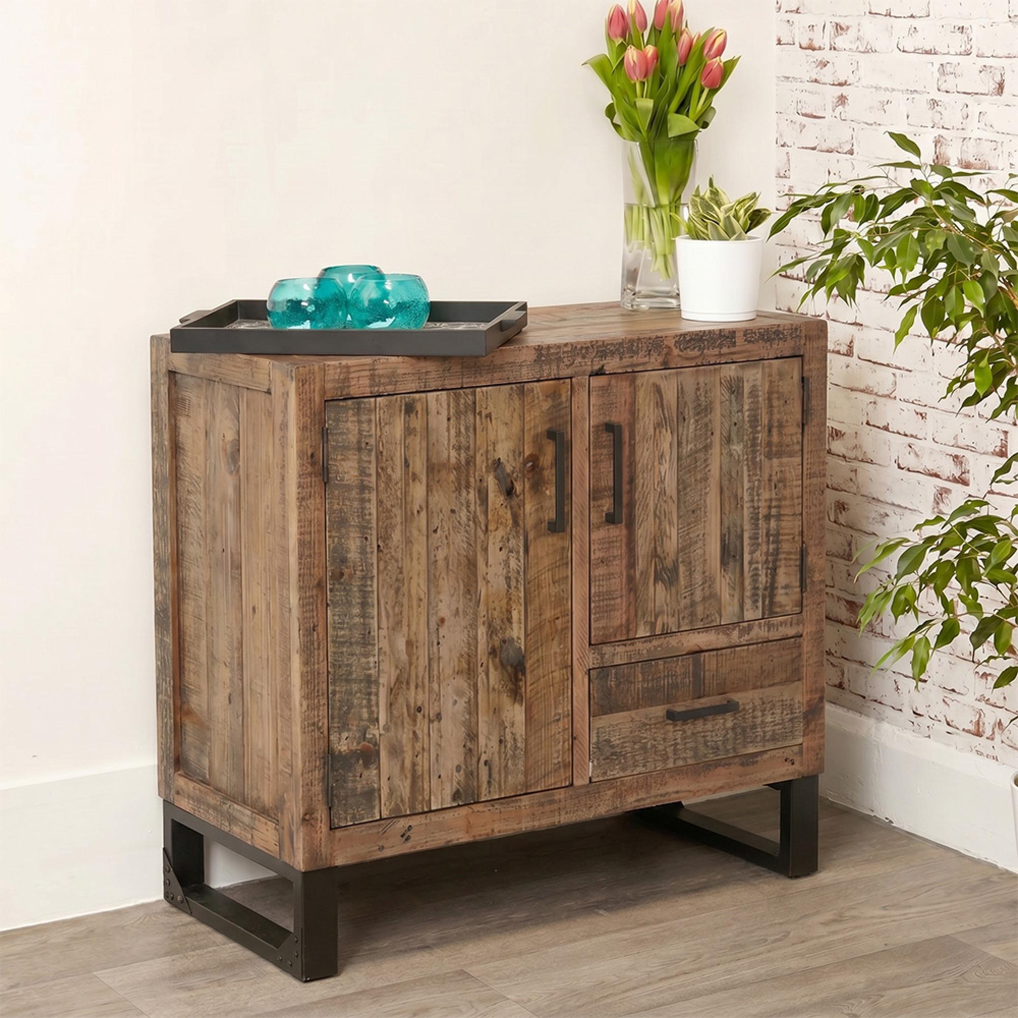 Preston Sideboard - 2 Door - 1 Drawer - 99cm - Industrial - Rustic