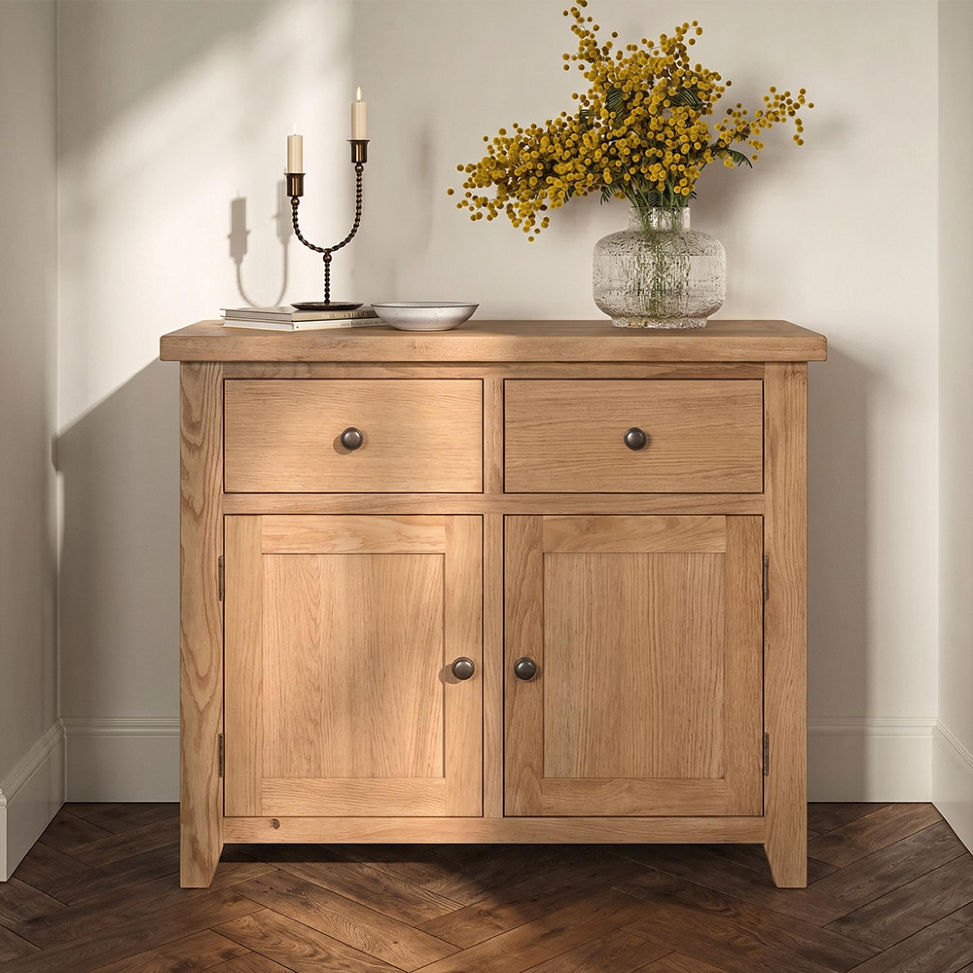 Appleby Sideboard - 2 Door - 2 Drawer - Small - Oak