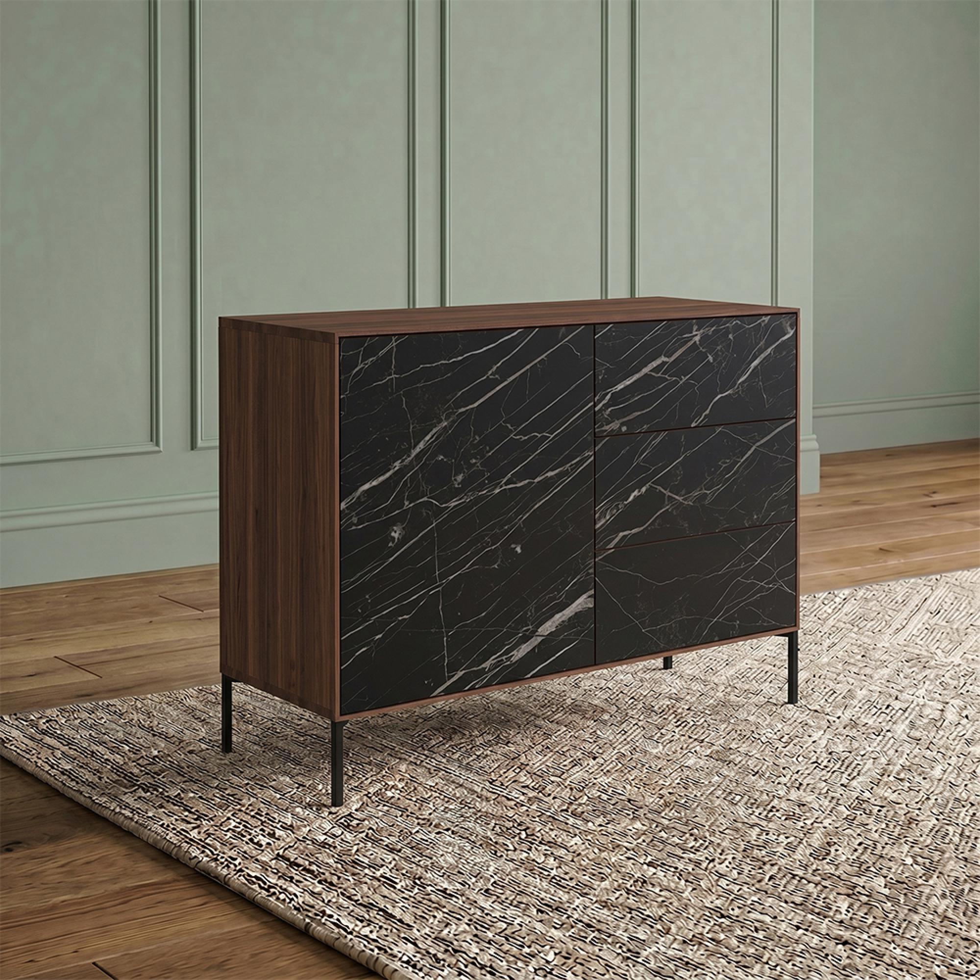 Helga Sideboard - 1 Door 3 Drawer - Oiled Walnut - Variation Available