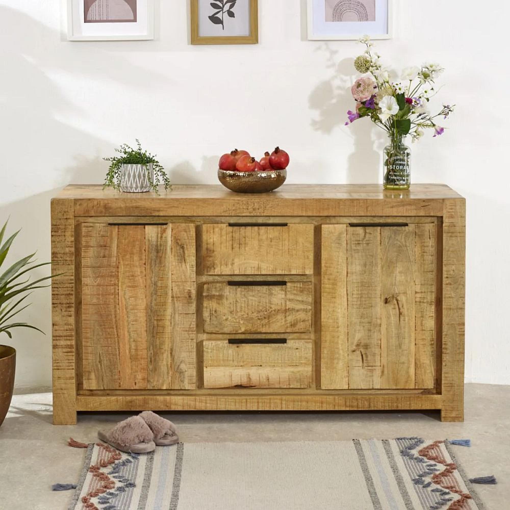 Surrey Sideboard - 2 Door 3 Drawer - Medium - Solid Mango Wood