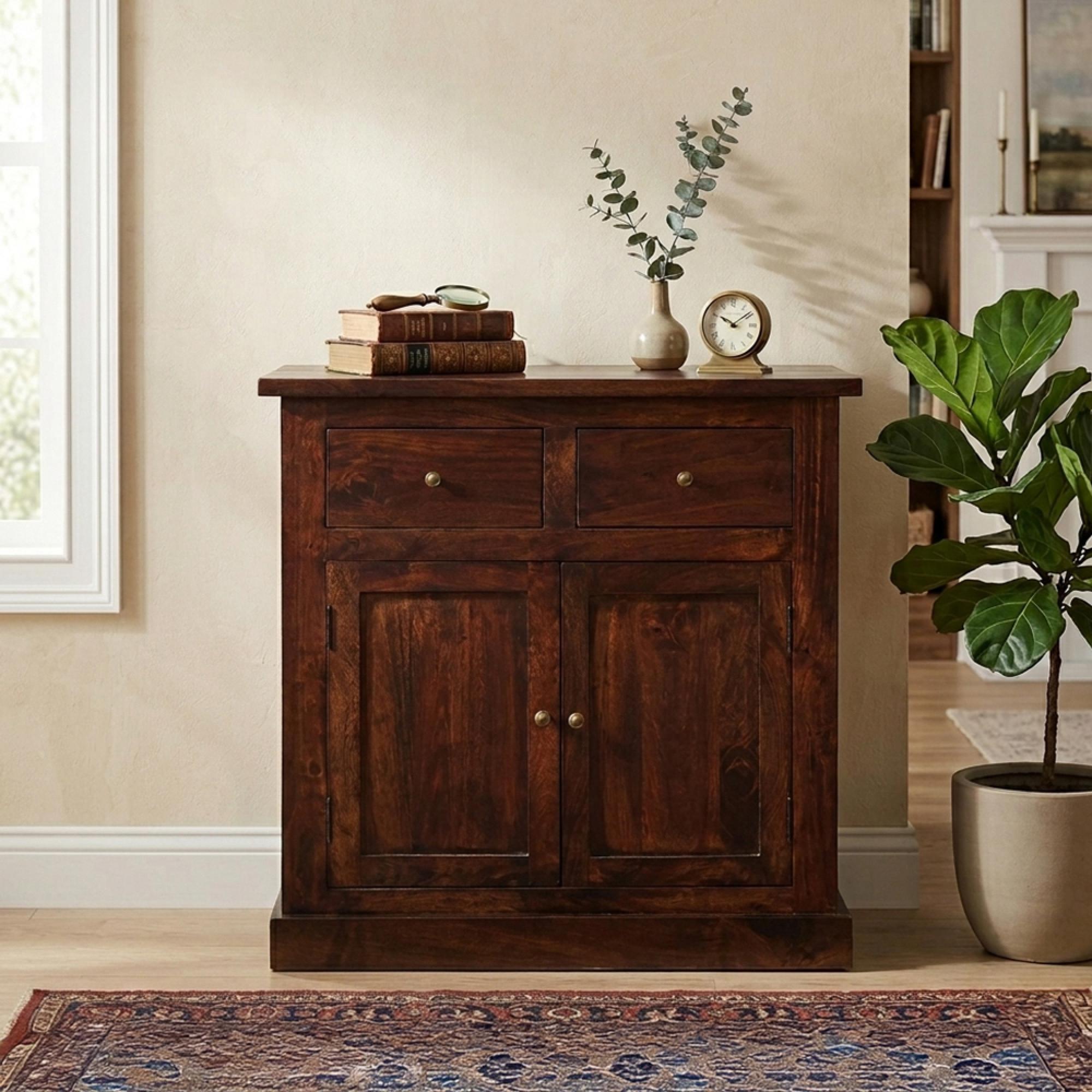 Jaipur Sideboard - 2 Door 2 Drawer - Small - Solid Mango Wood