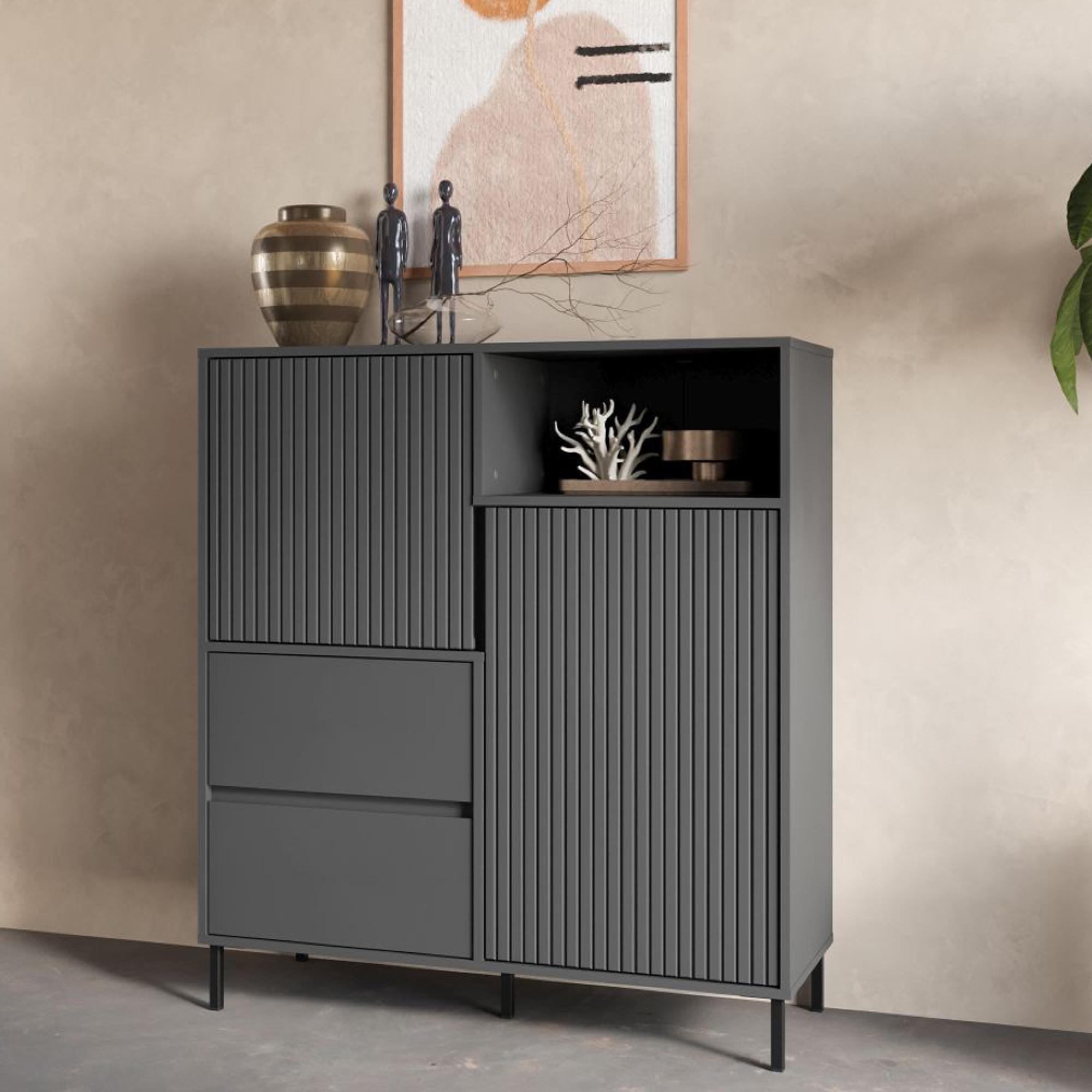 Avenale Sideboard - 2 Door - 2 Drawer - Small - Anthracite
