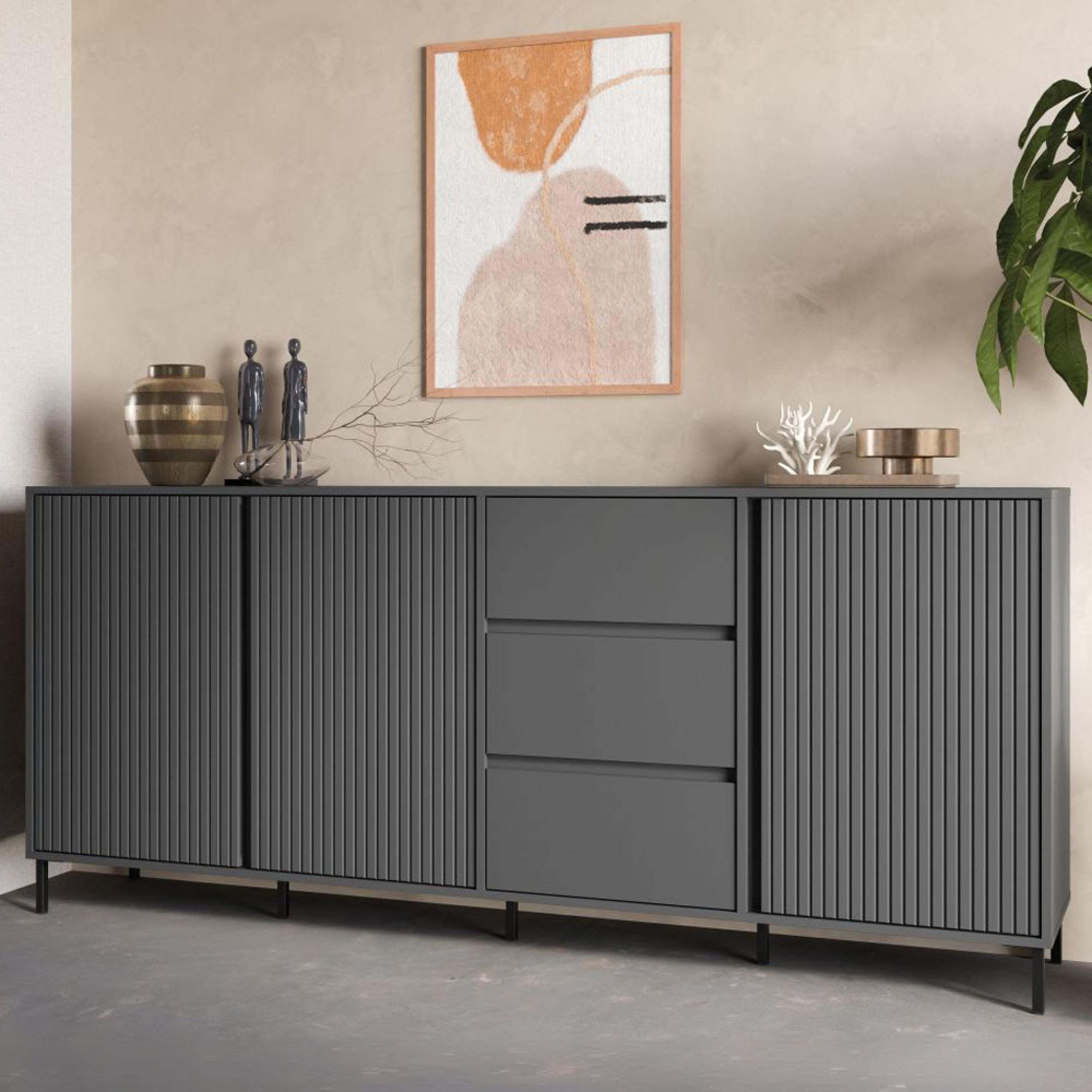 Avenale Sideboard - 3 Door - 3 Drawer - Extra Large - Anthracite