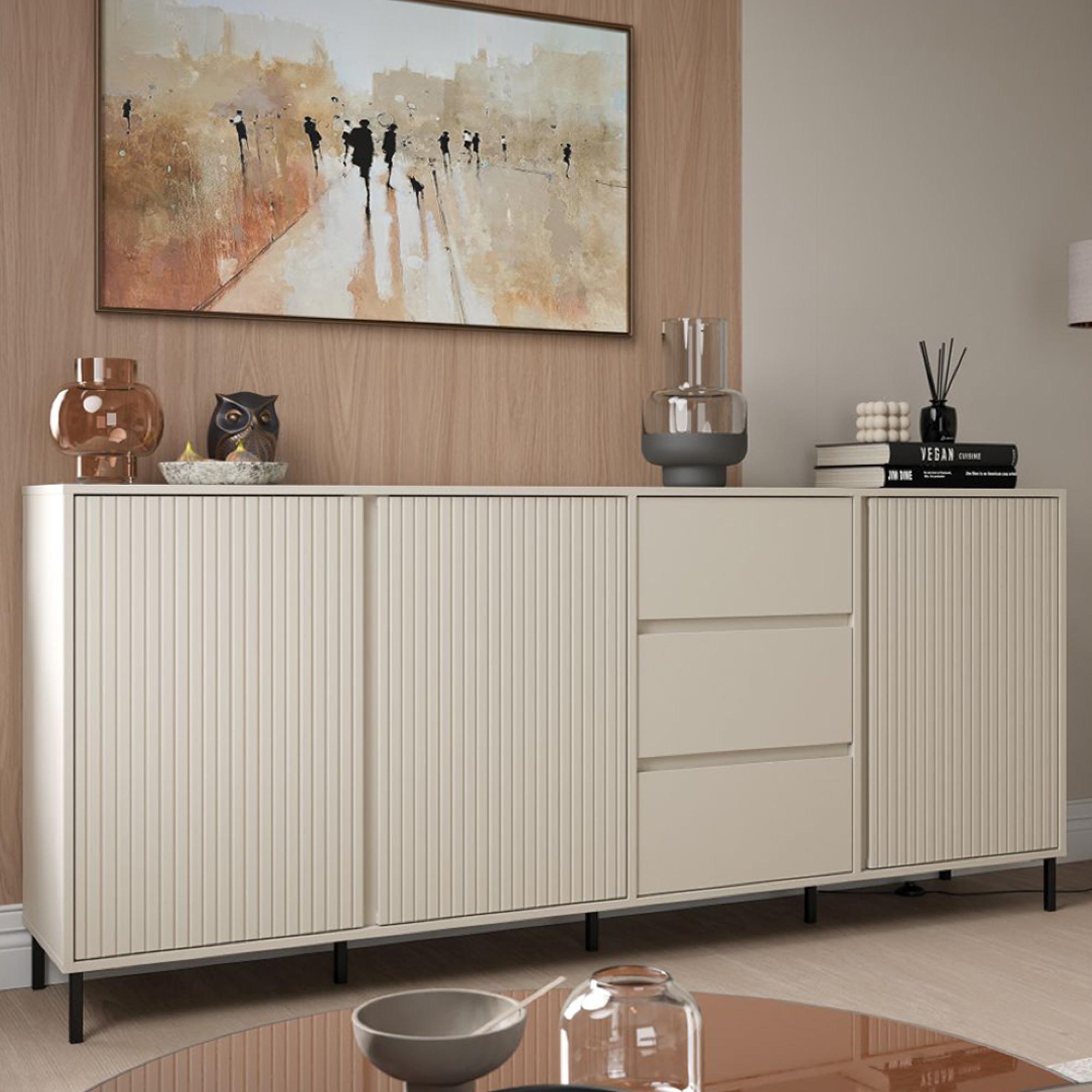 Avenale Sideboard - 3 Door - 3 Drawer - Extra Large - Cashmere