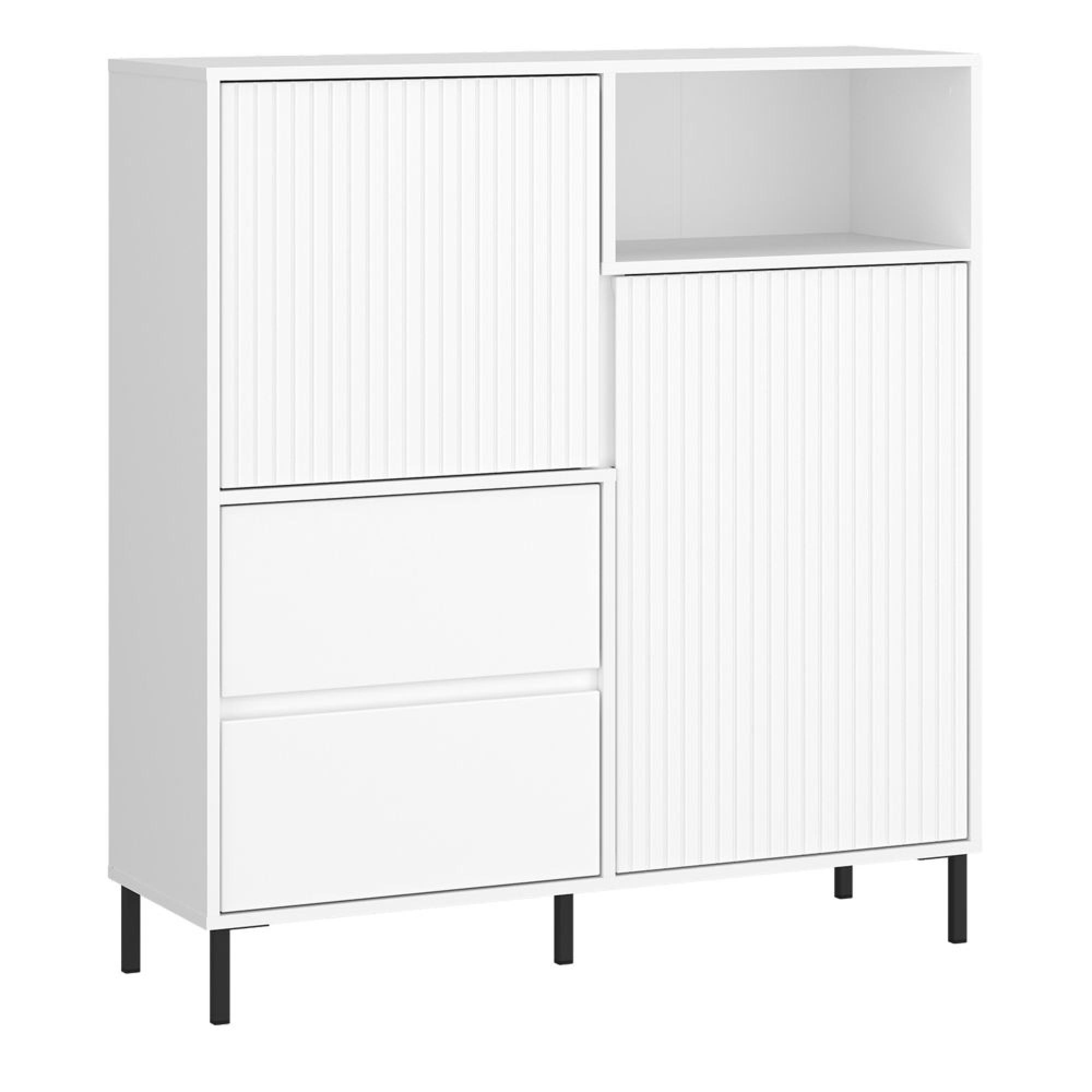 Avenale Sideboard - 2 Door - 2 Drawer - Small - Alpine White High Gloss