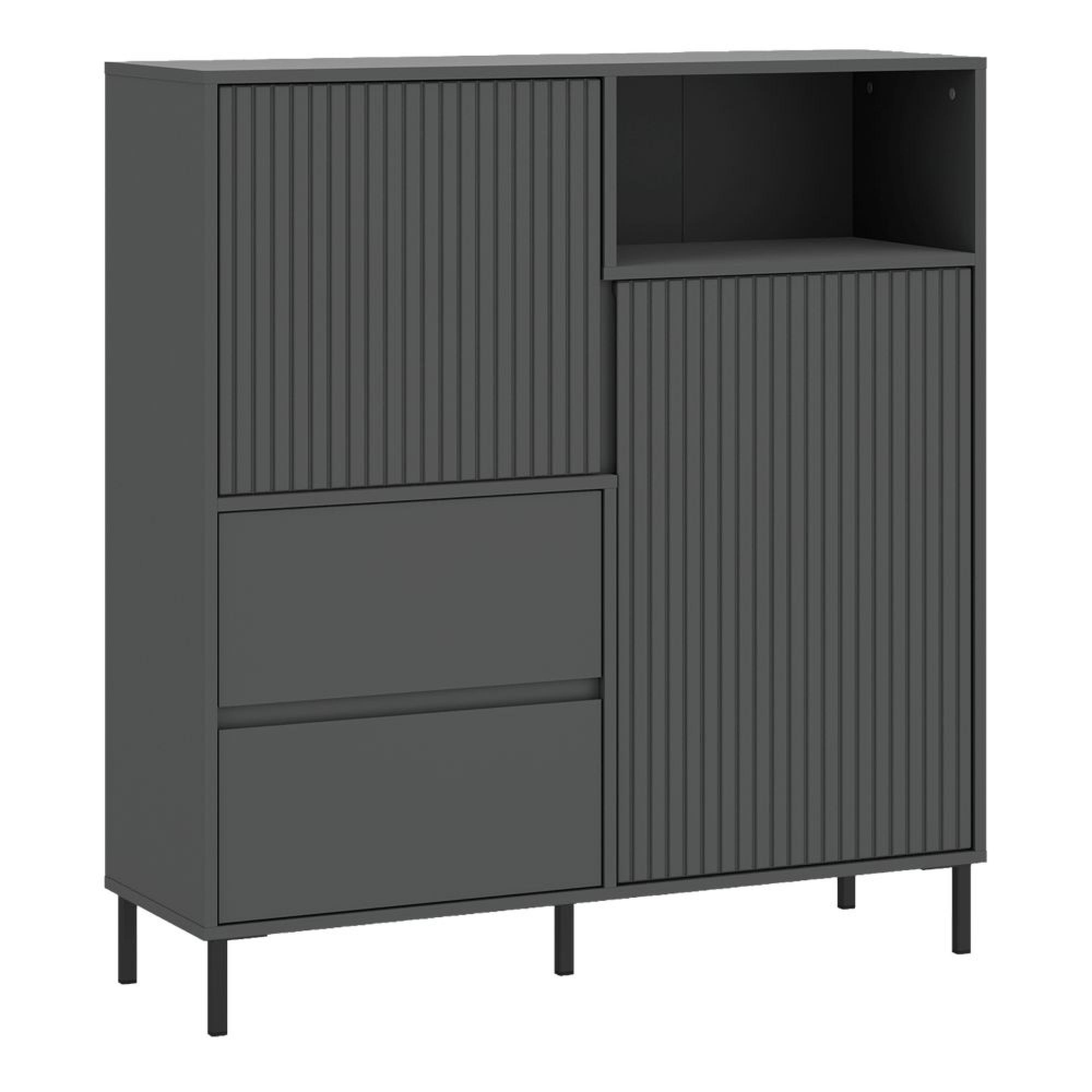 Avenale Sideboard - 2 Door - 2 Drawer - Small - Anthracite