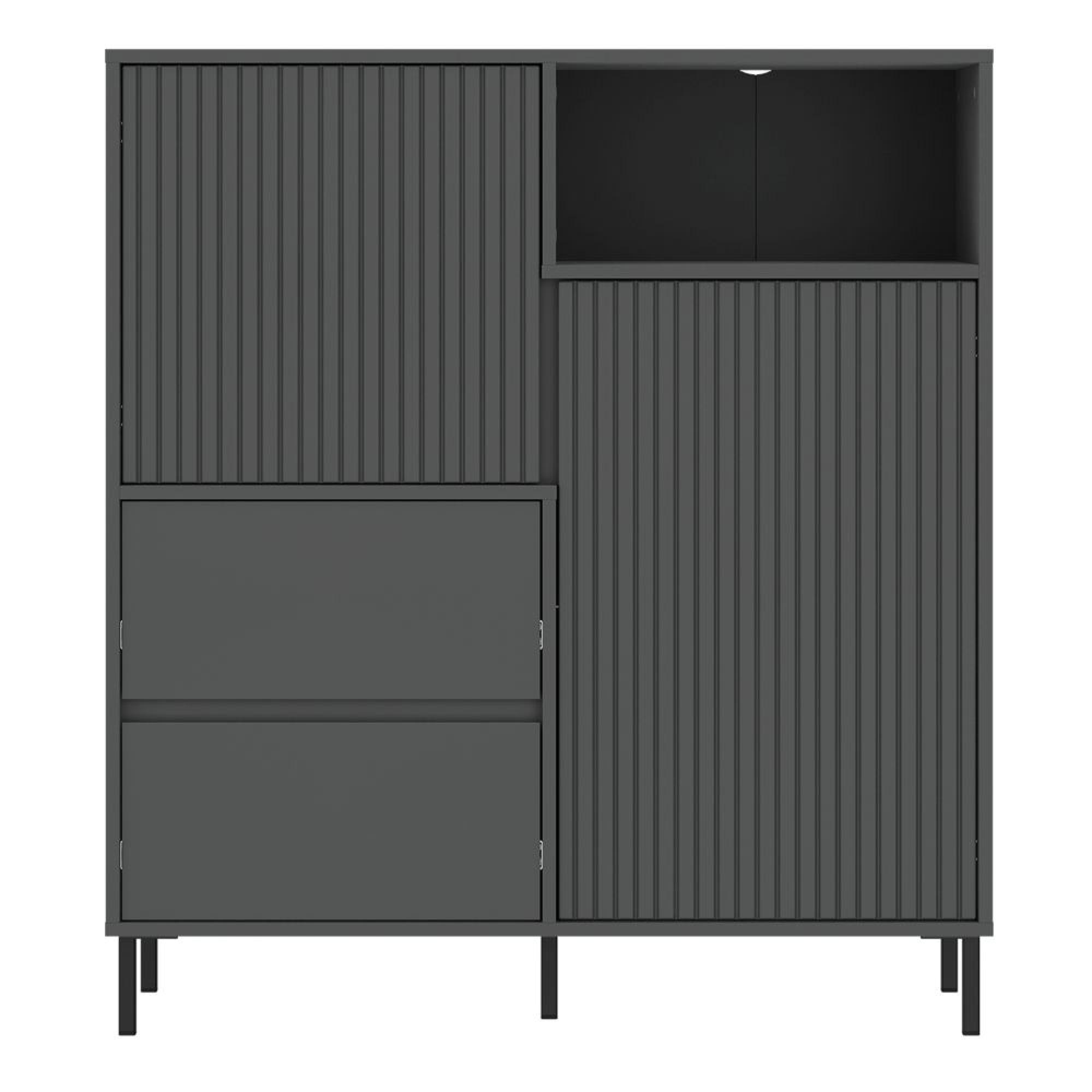 Avenale Sideboard - 2 Door - 2 Drawer - Small - Anthracite