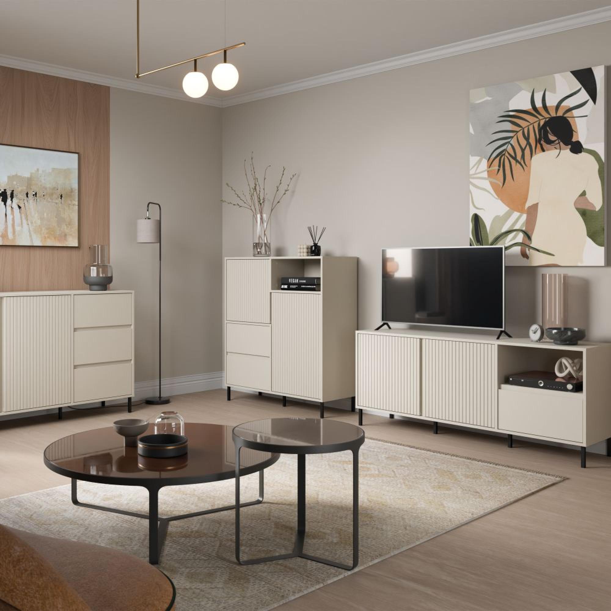 Avenale Sideboard - 2 Door - 2 Drawer - Small - Cashmere