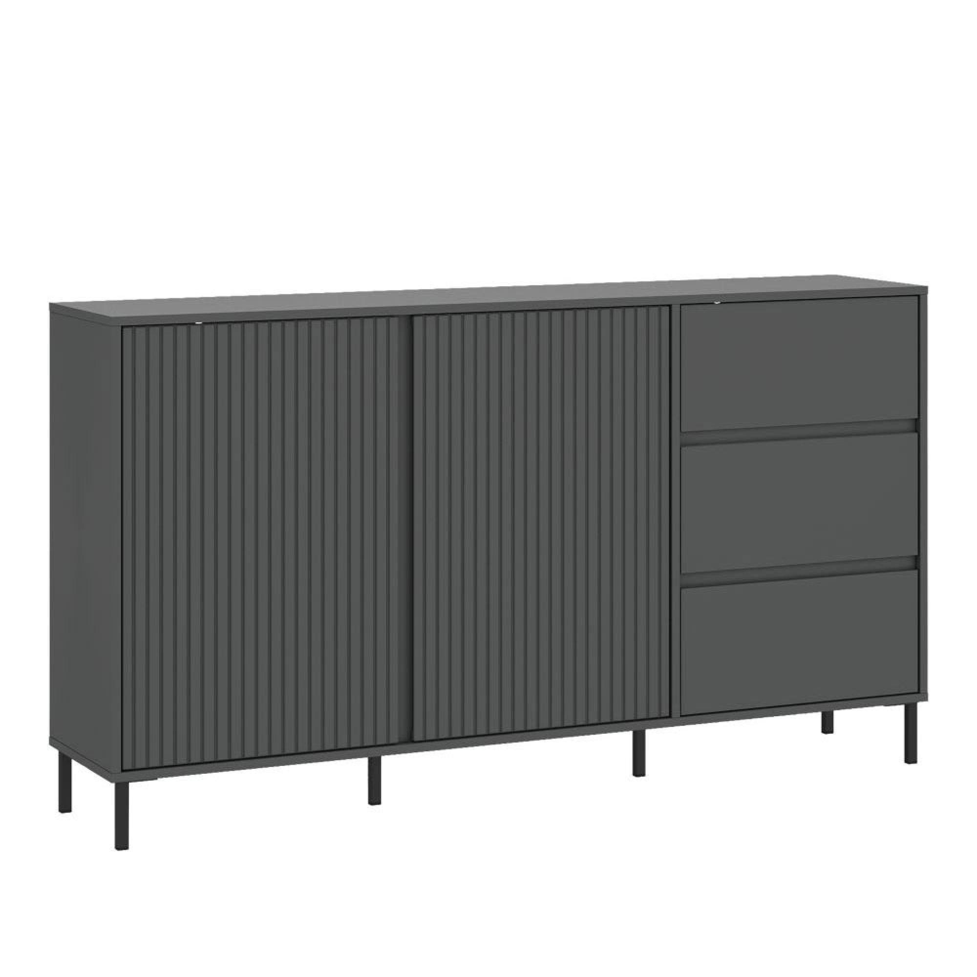 Avenale Sideboard - 2 Door - 3 Drawer - Medium - Anthracite