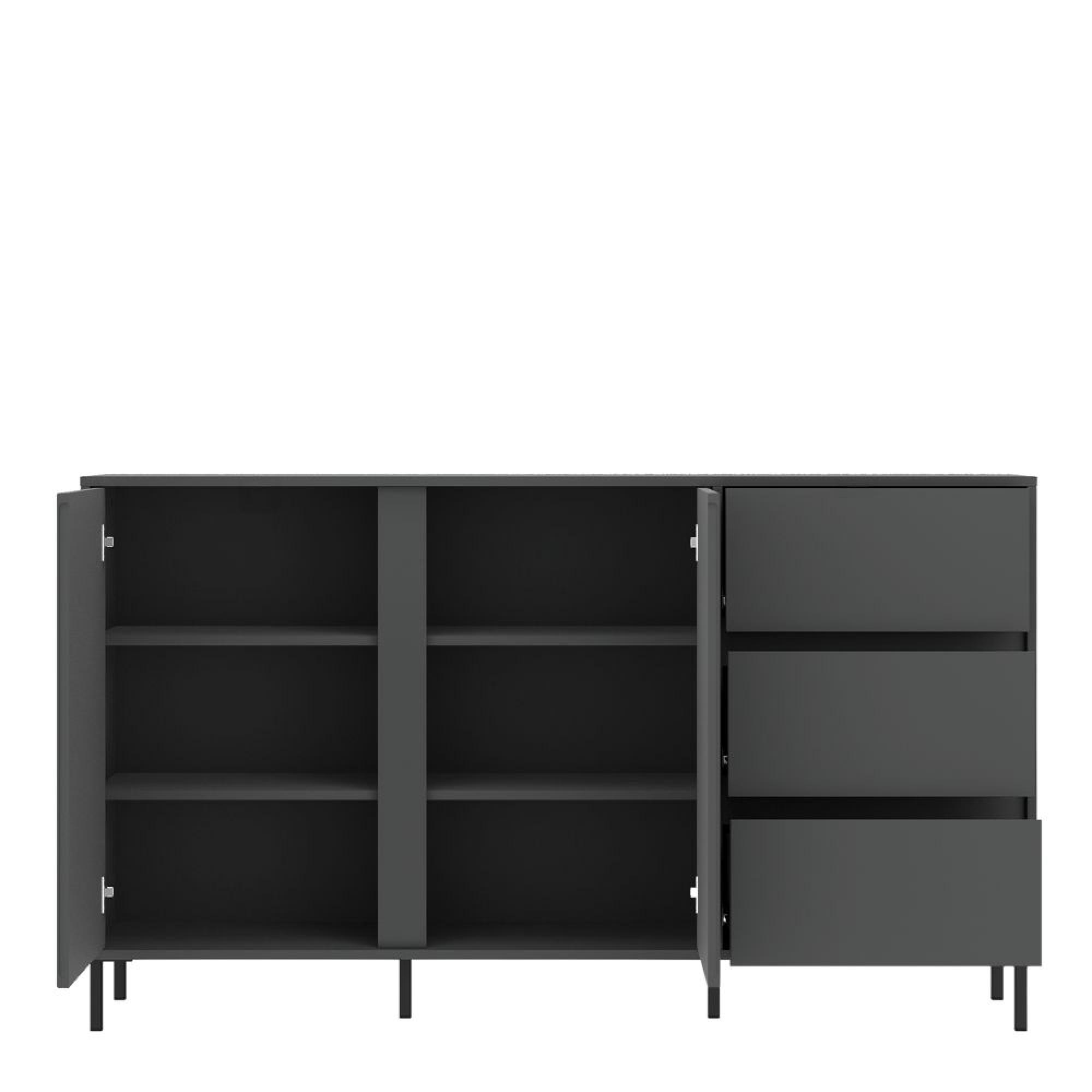 Avenale Sideboard - 2 Door - 3 Drawer - Medium - Anthracite