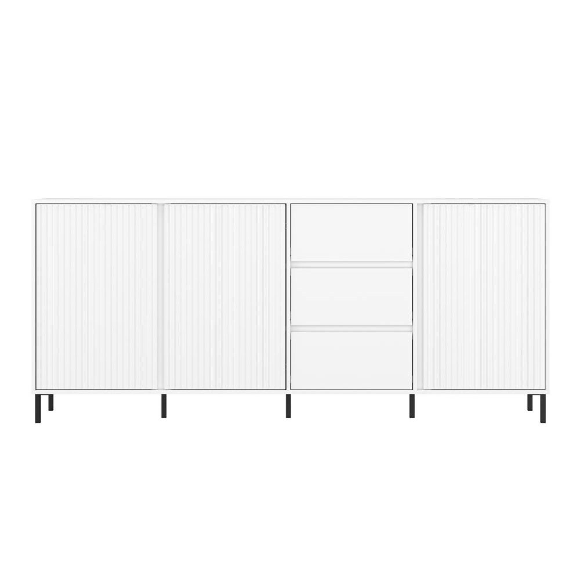 Avenale Sideboard - 3 Door - 3 Drawer - Extra Large - Alpine White High Gloss