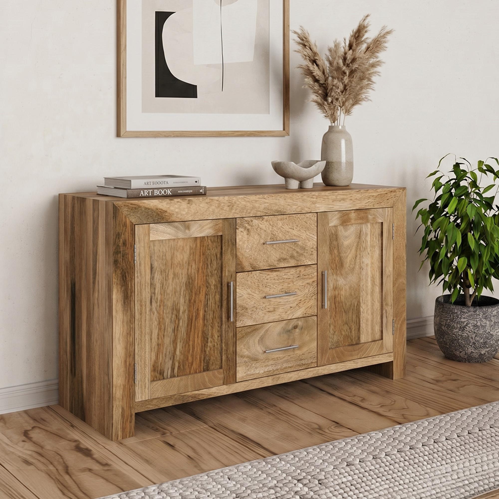 Cuban Sideboard - Small - 120cm - Natural Mango Wood