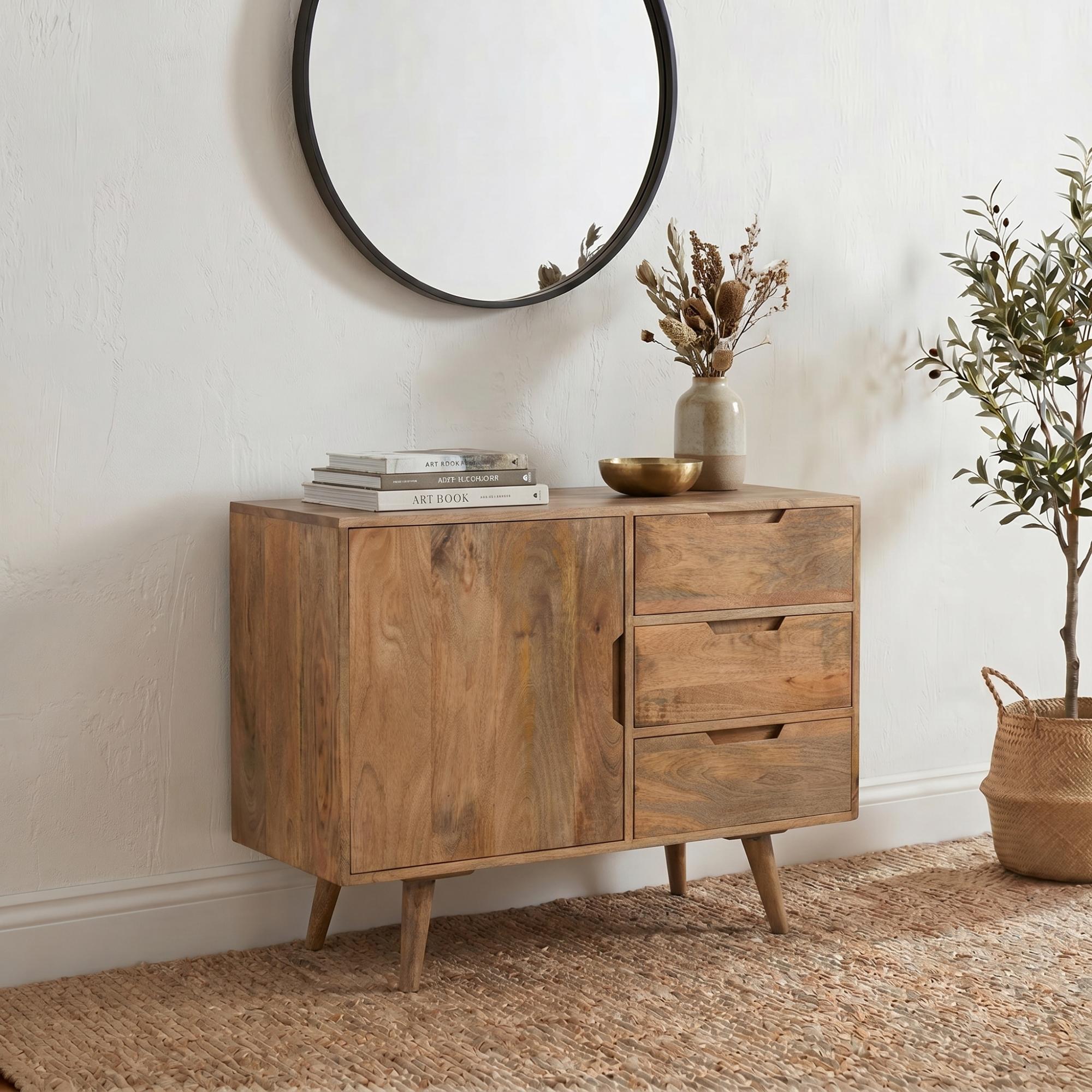 Surya Century Sideboard - Small - 95cm - Solid Mango Wood