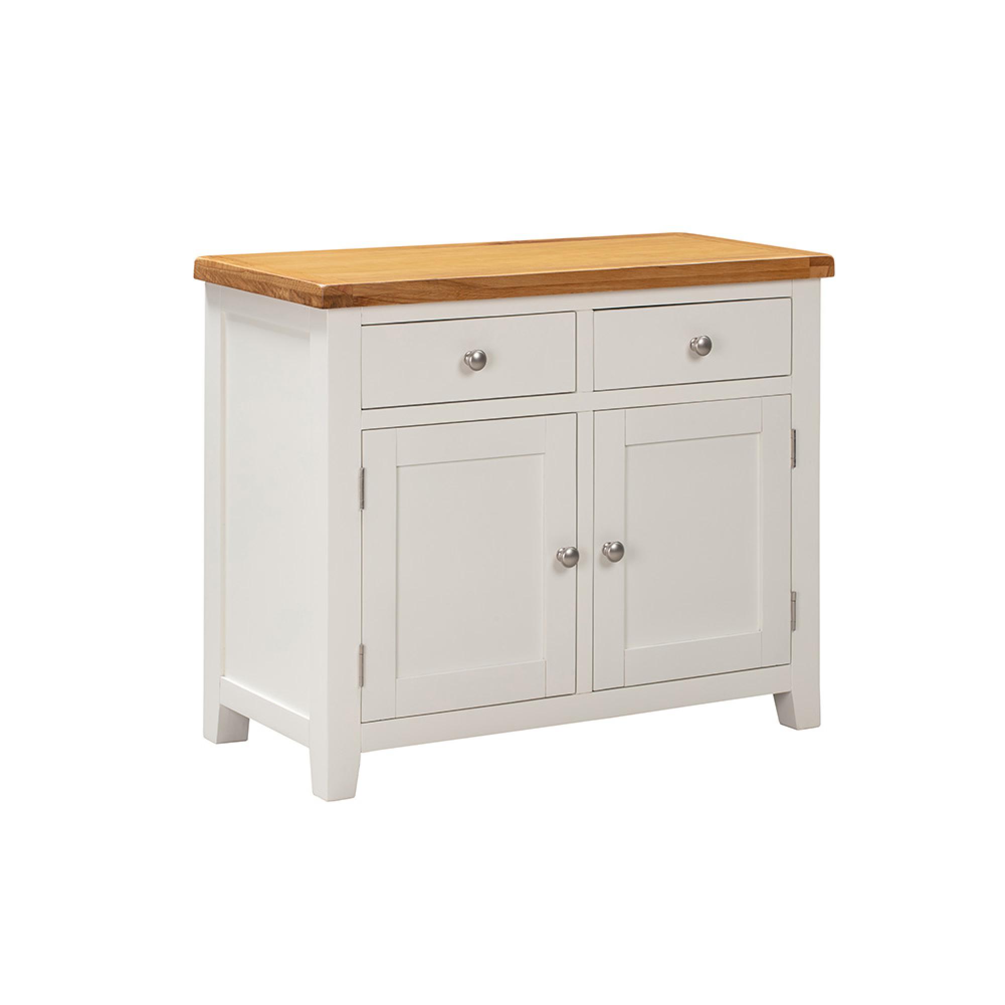 Melbourne Sideboard - 2 Door - Small - White and Wood