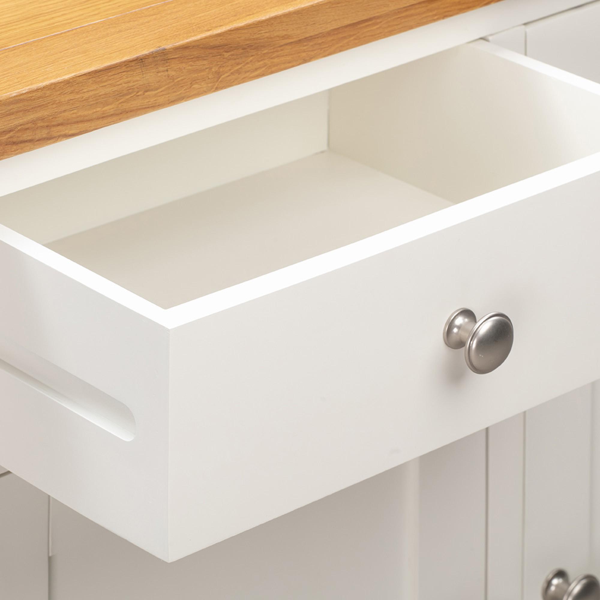Melbourne Sideboard - 2 Door - Small - White and Wood