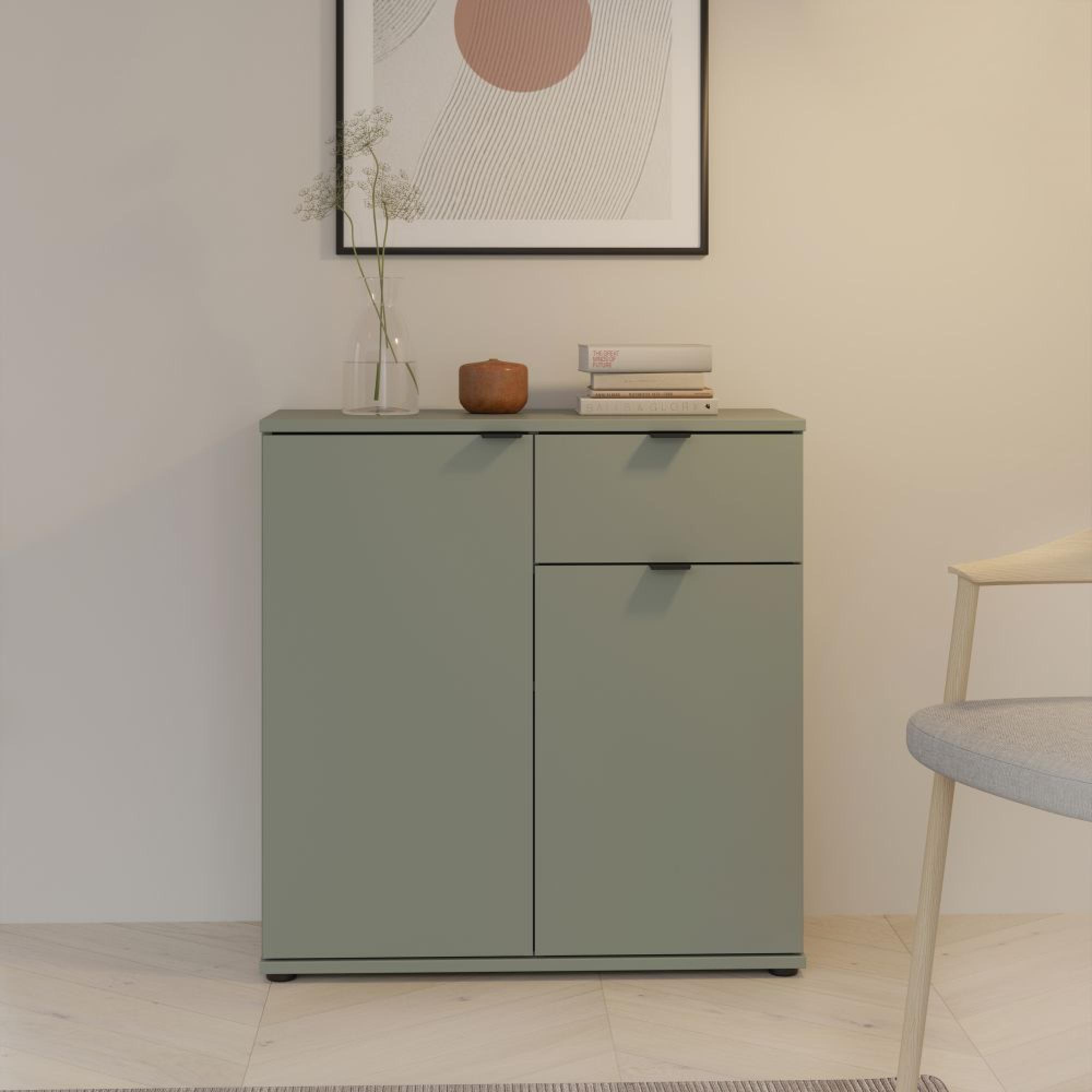 Ganymede Sideboard - 2 Door - 1 Drawer - Compact - Sage Green