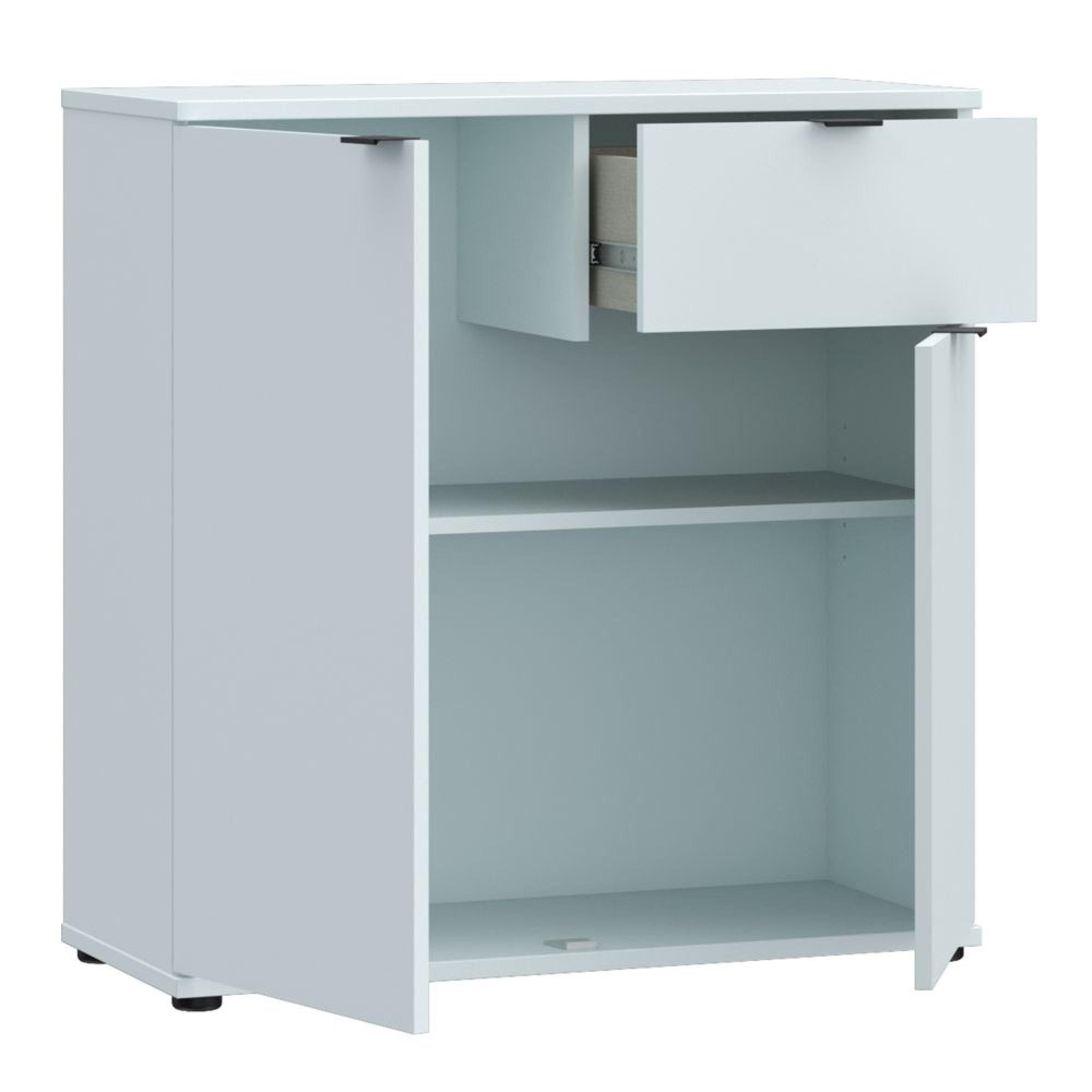 Ganymede Sideboard - 2 Door - 1 Drawer - Compact - Light Grey