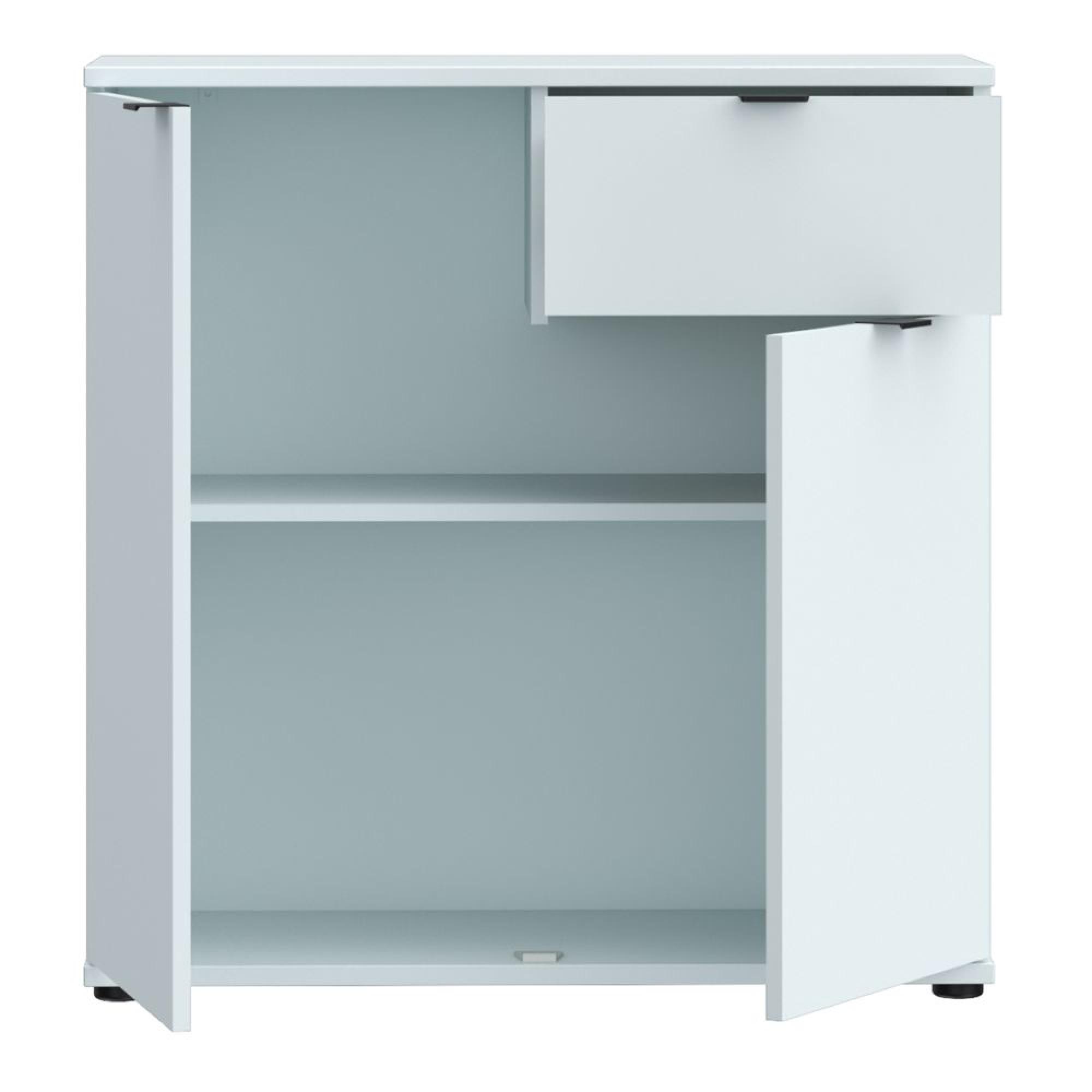 Ganymede Sideboard - 2 Door - 1 Drawer - Compact - Light Grey