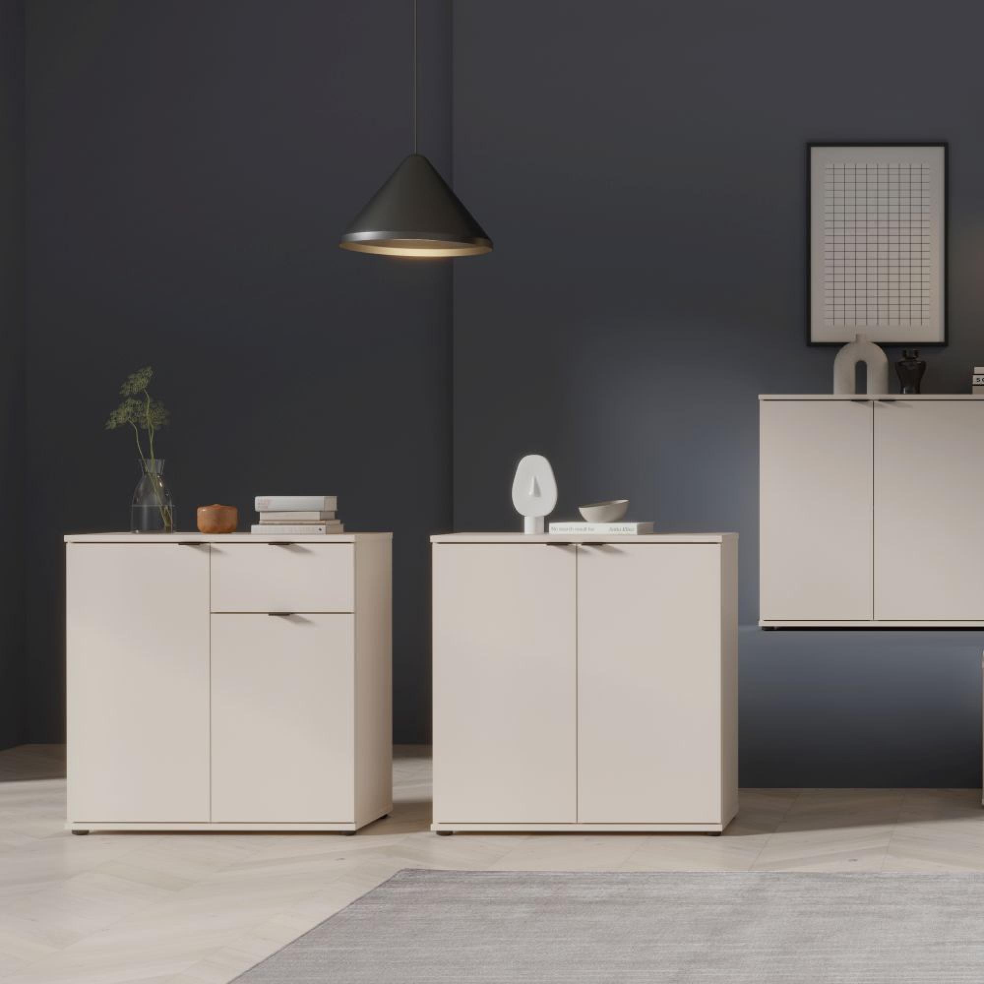 Ganymede Sideboard - 2 Door - 1 Drawer - Compact - Sand