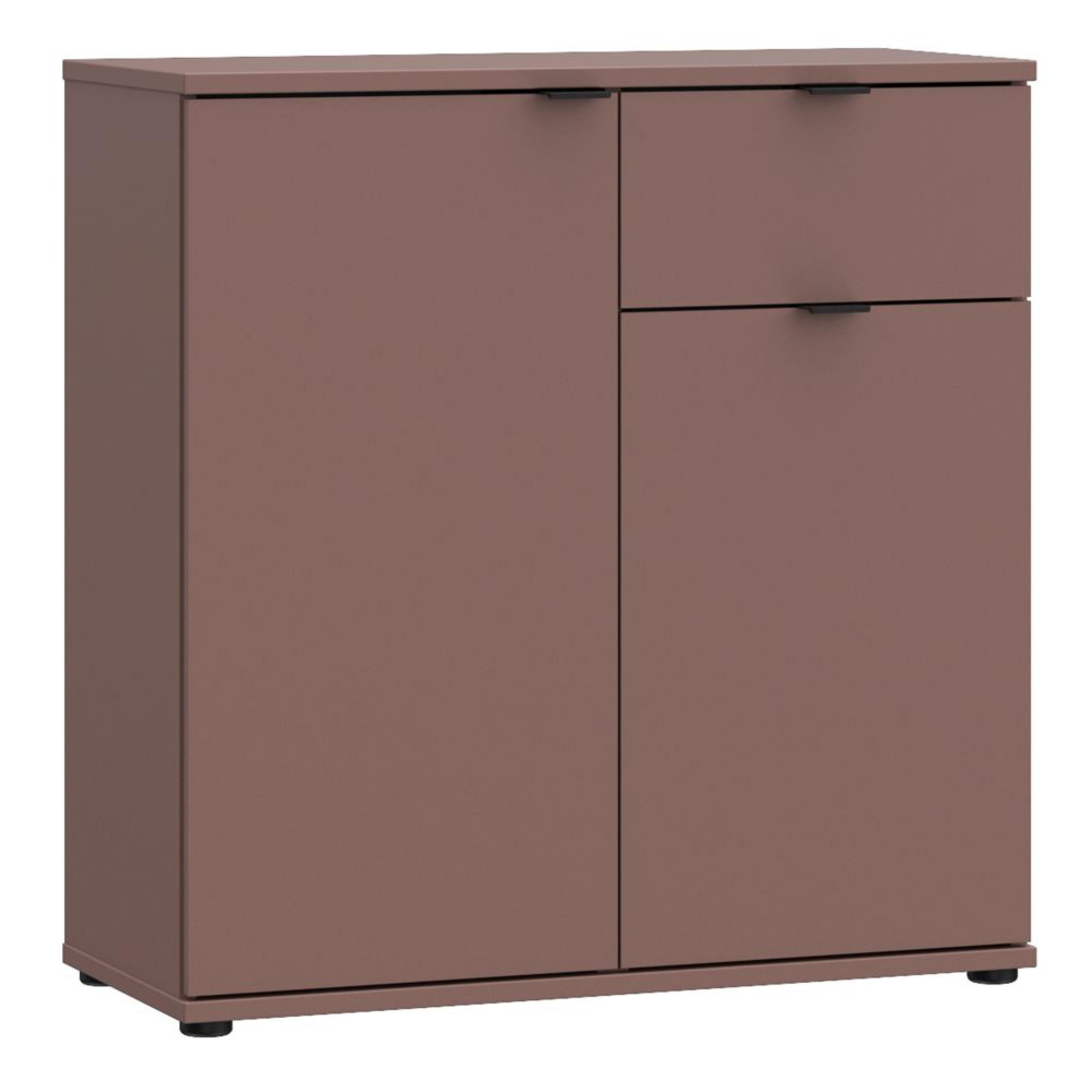 Ganymede Sideboard - 2 Door - 1 Drawer - Compact - Terracotta