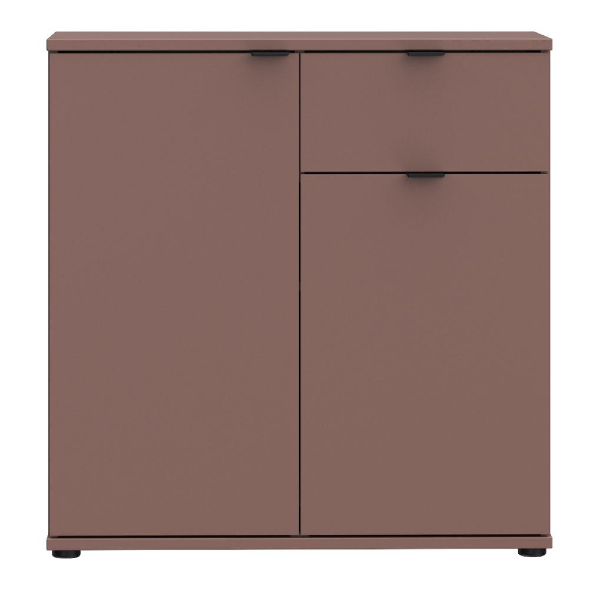 Ganymede Sideboard - 2 Door - 1 Drawer - Compact - Terracotta