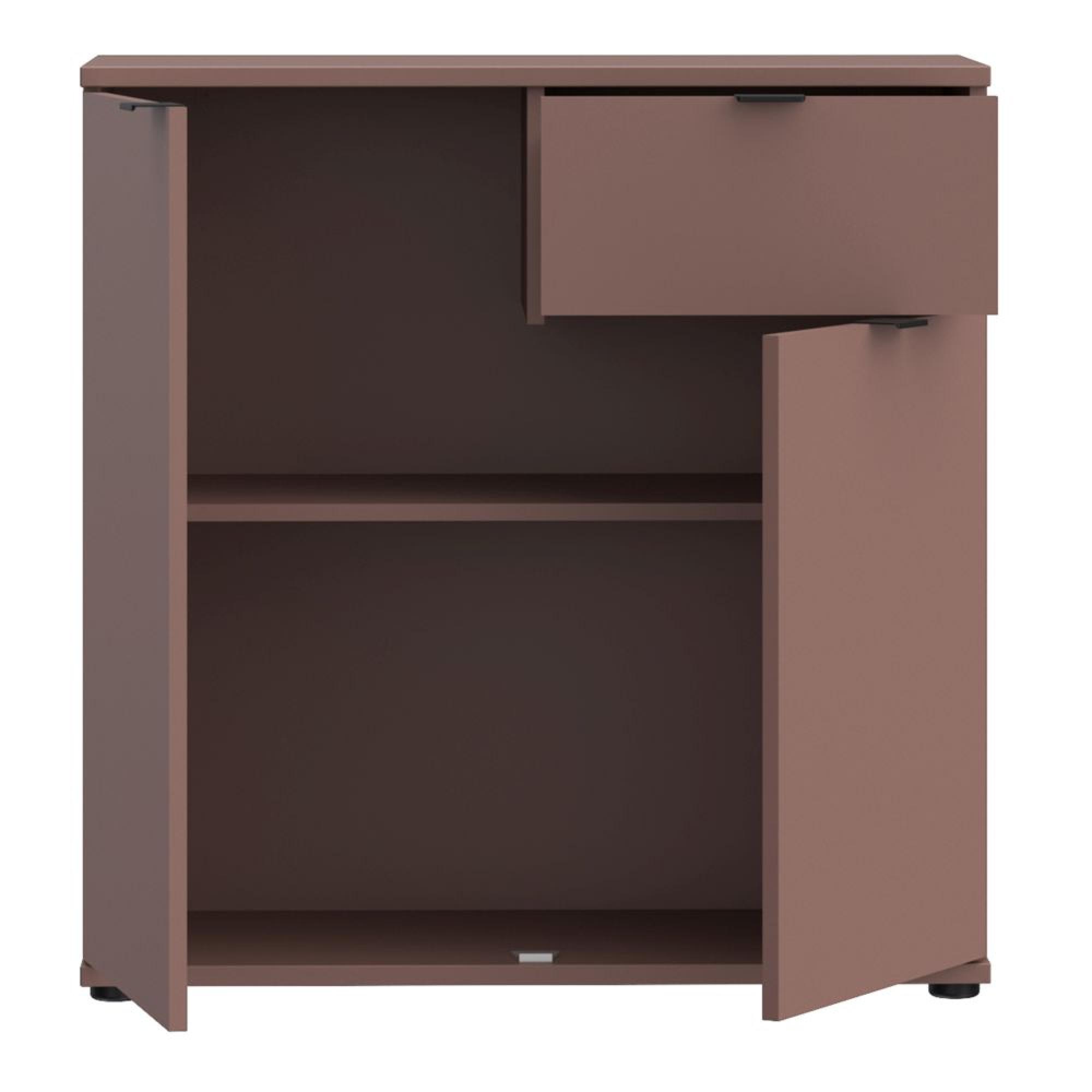 Ganymede Sideboard - 2 Door - 1 Drawer - Compact - Terracotta