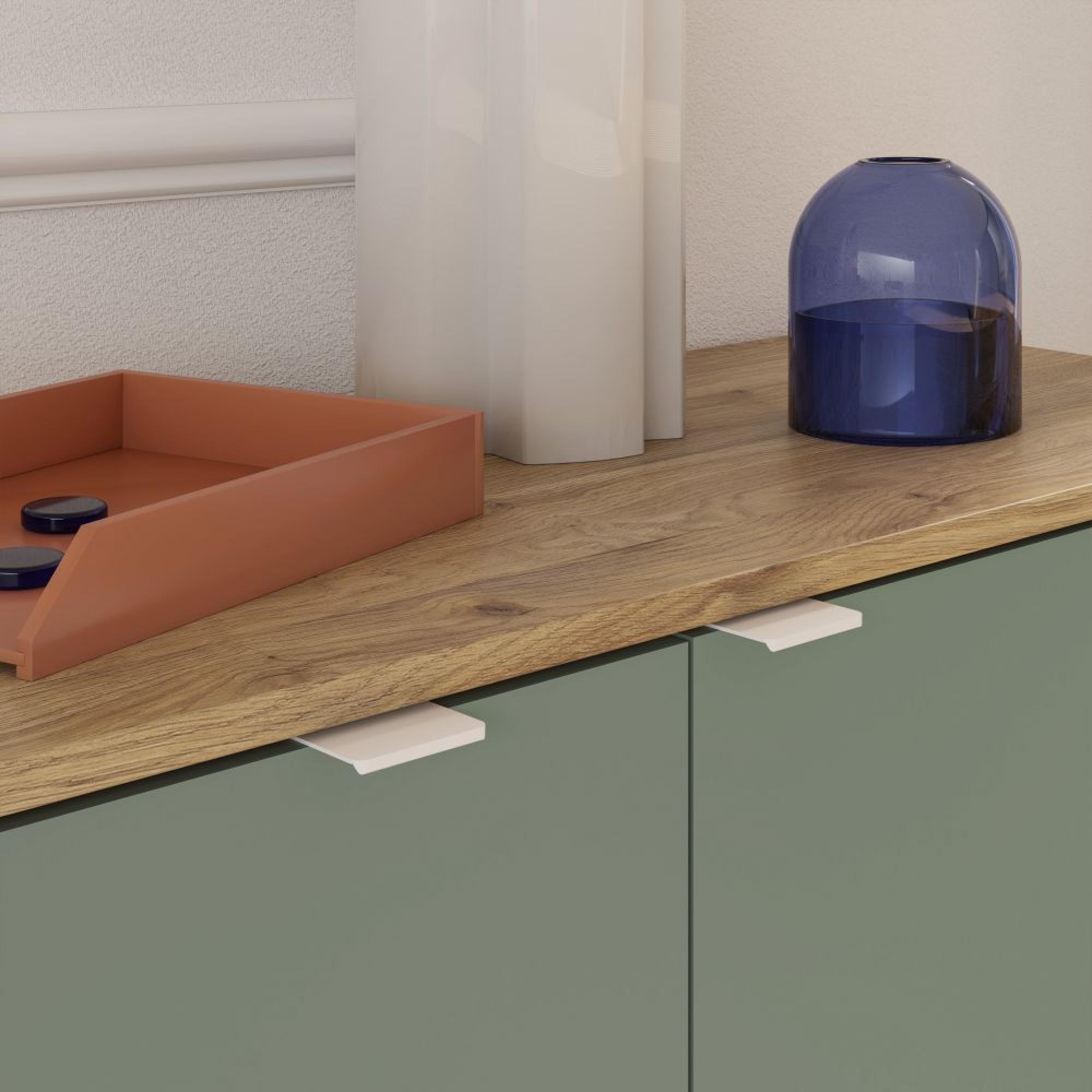 Ganymede Sideboard - 2 Door - 3 Drawer - Extra Large - Light Oak and Sage