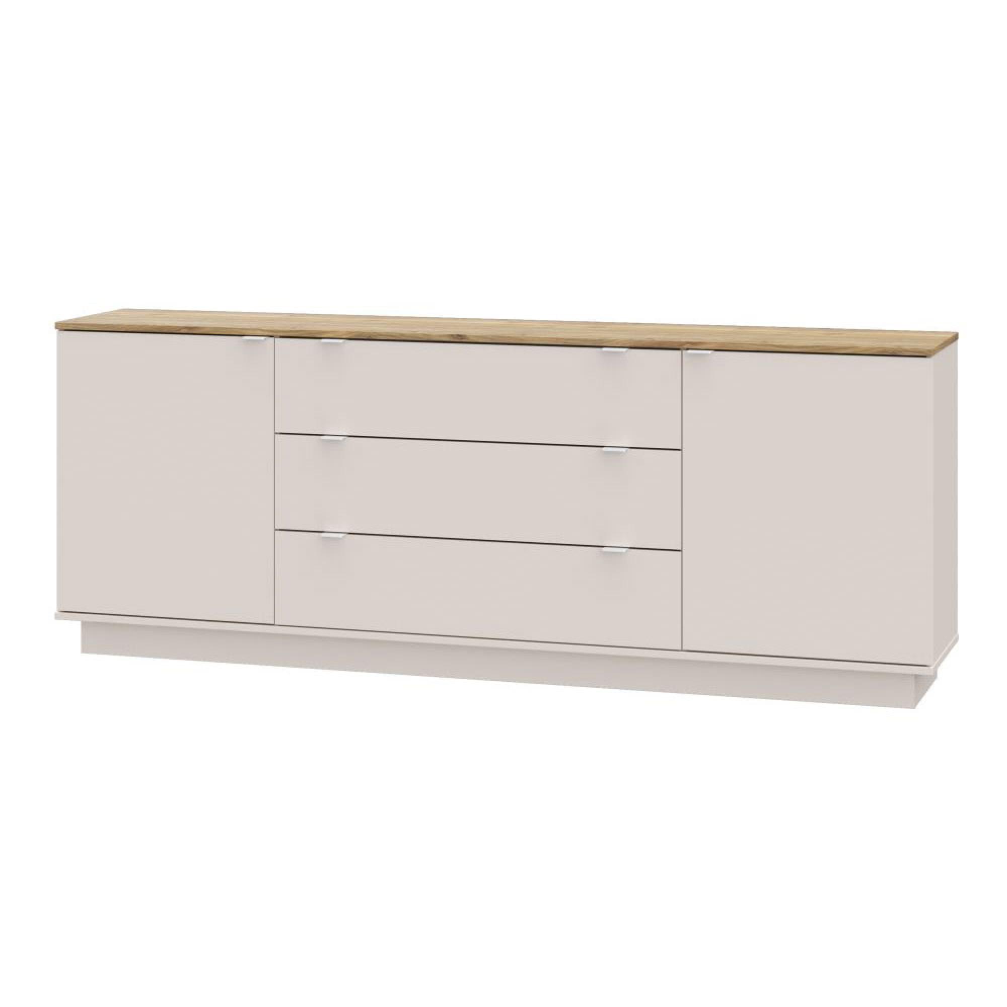 Ganymede Sideboard - 2 Door - 3 Drawer - Extra Large - Light Oak and Sand