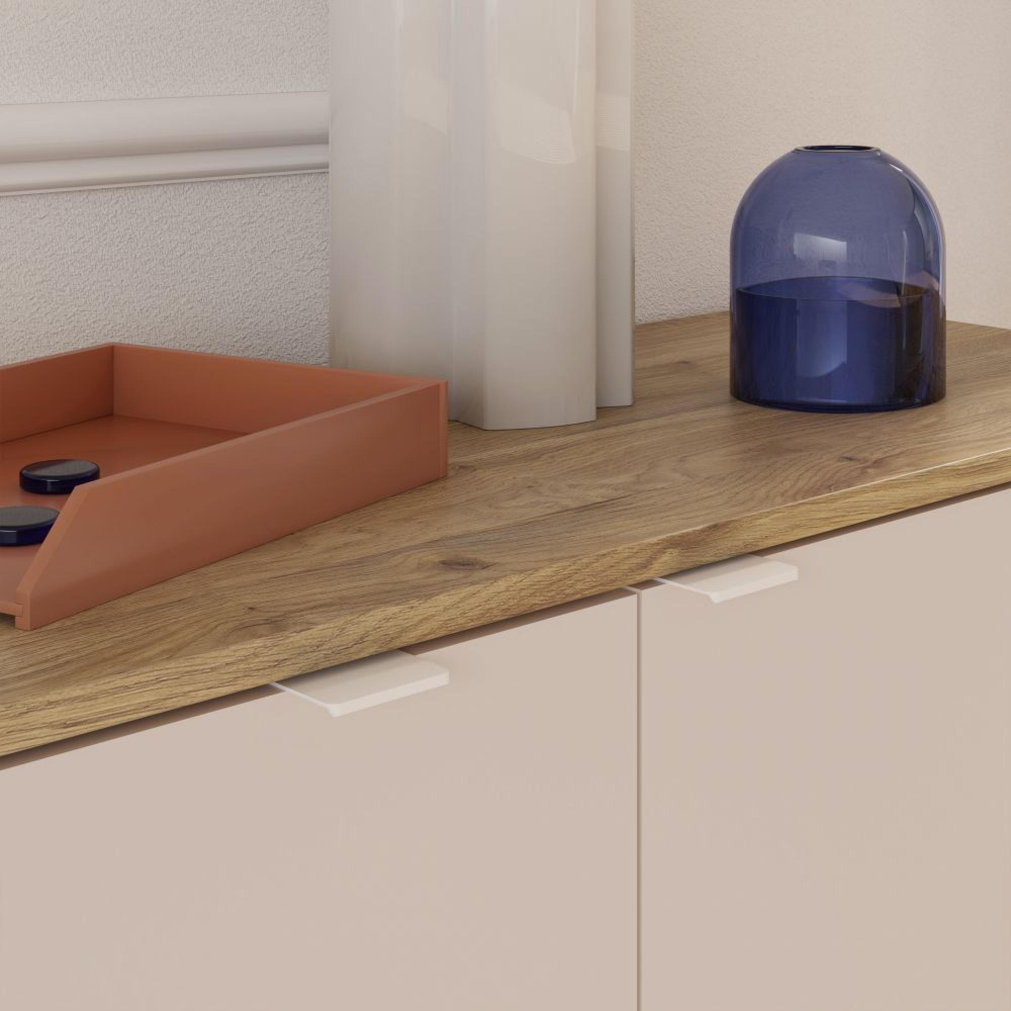 Ganymede Sideboard - 2 Door - 3 Drawer - Extra Large - Light Oak and Sand
