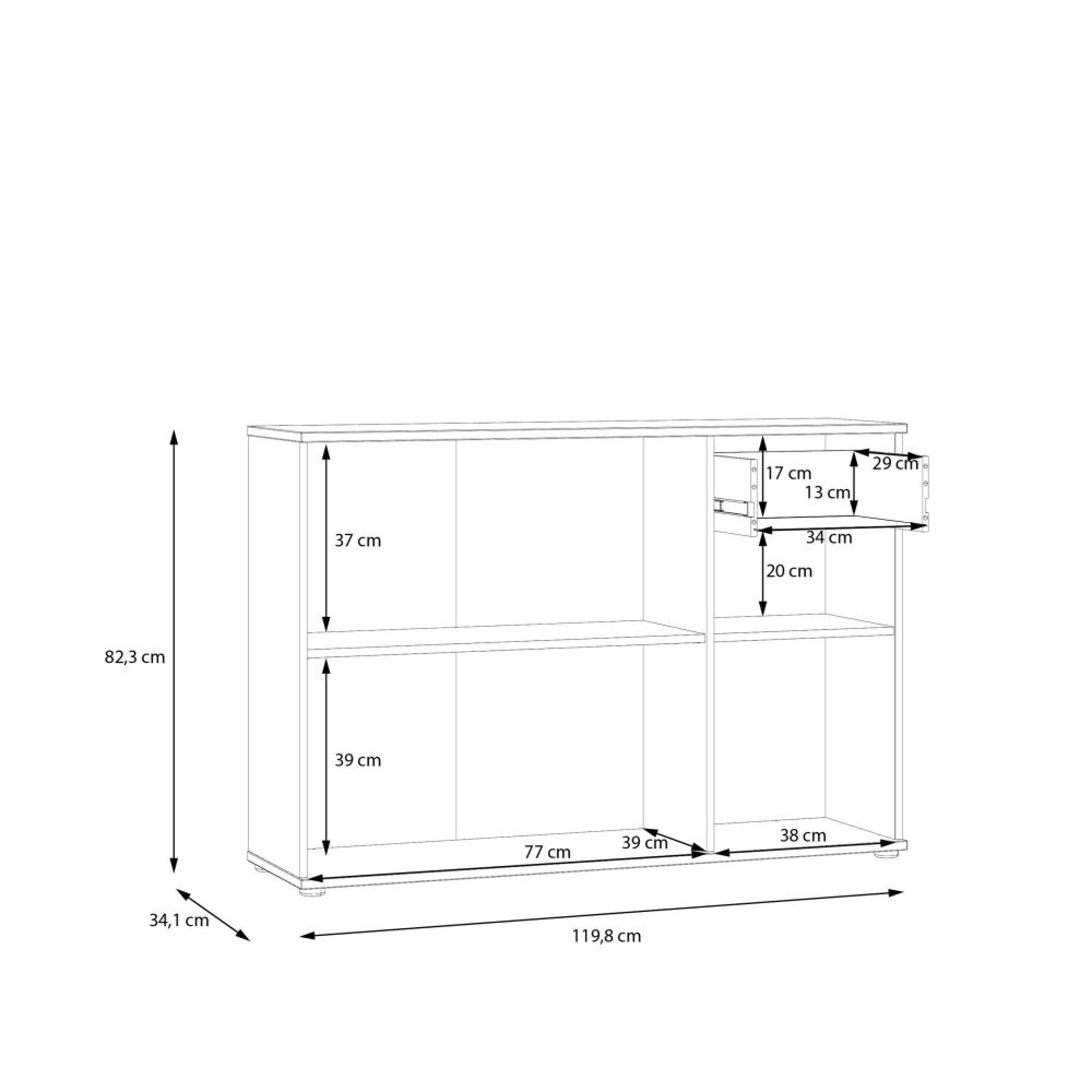 Ganymede Sideboard - 3 Door - 1 Drawer - Small - Sand