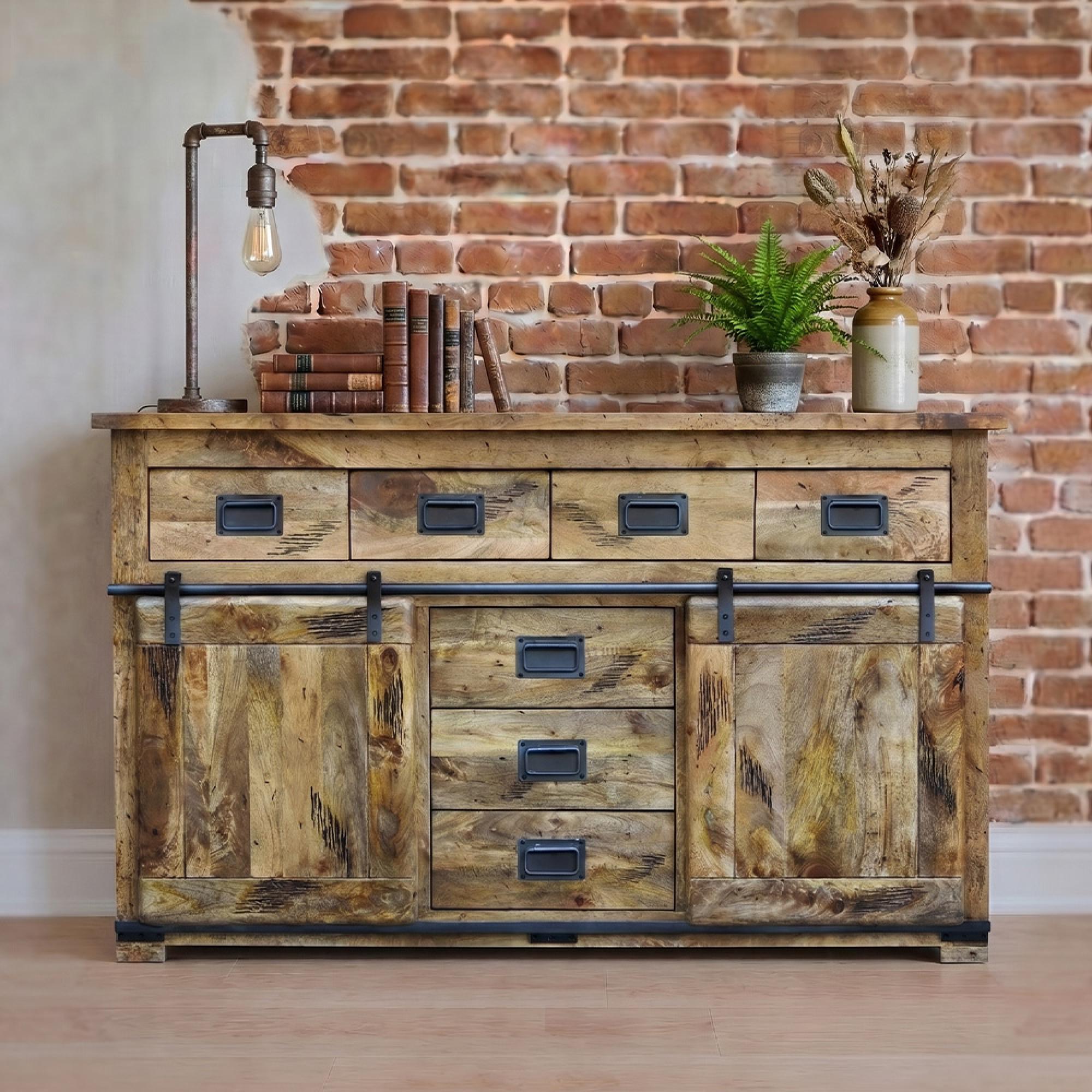Raipur Works Sideboard - Medium - 150cm - Industrial Style Wooden