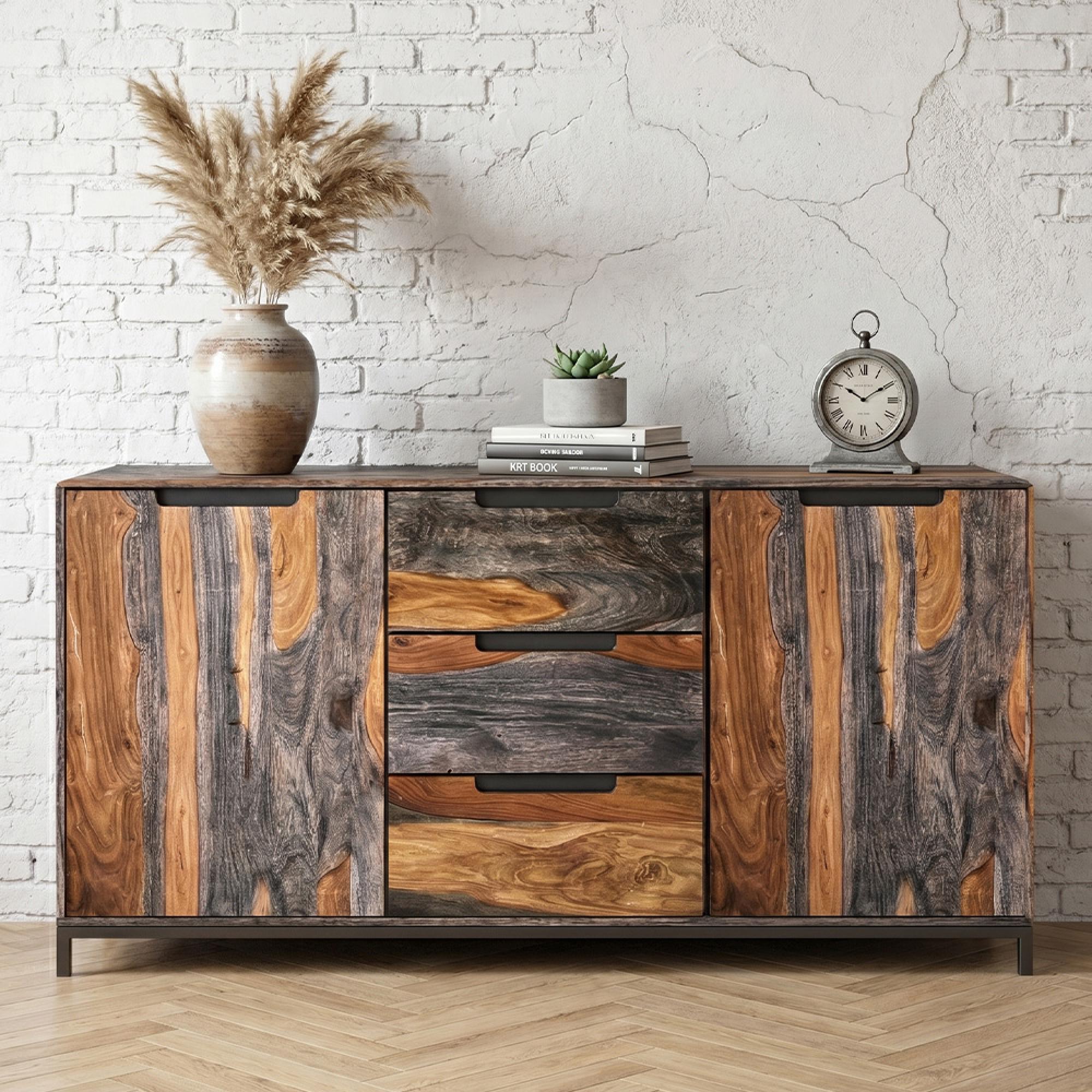 Goa Sideboard - Medium - 145cm - Dark Sheesham Wood