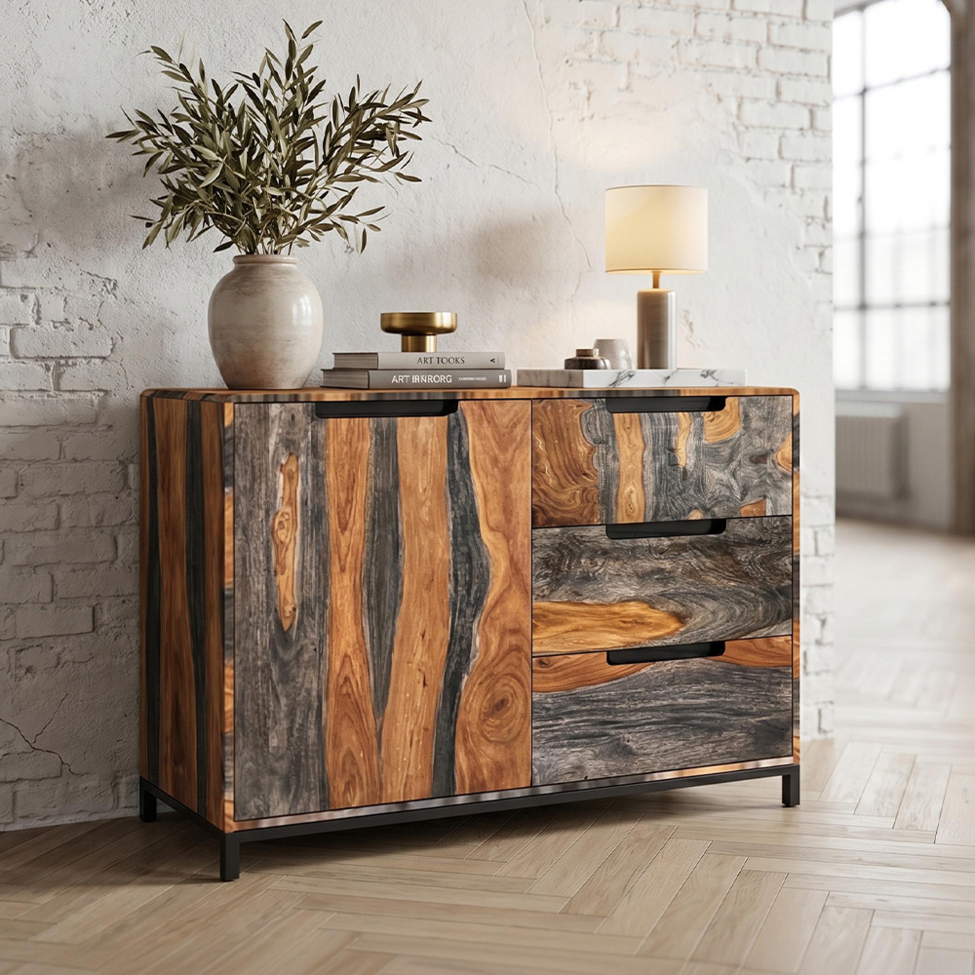 Goa Sideboard - Small - 95cm - Dark Sheesham Wood