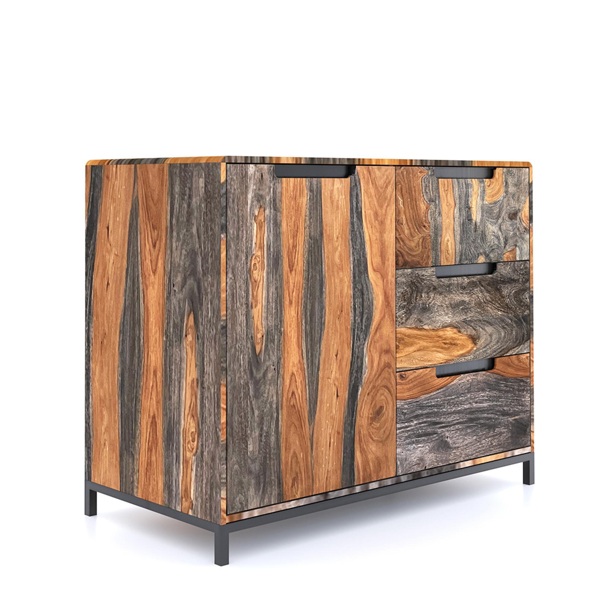 Goa Sideboard - Small - 95cm - Dark Sheesham Wood