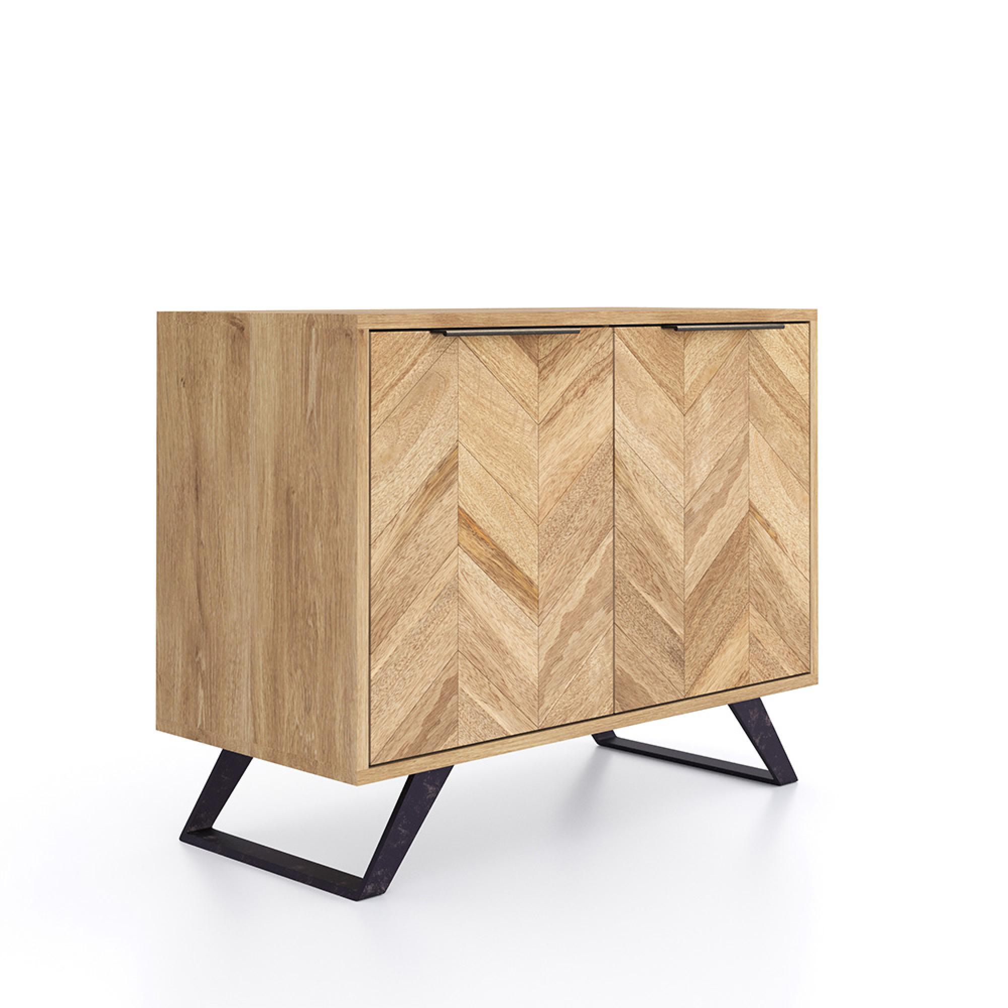 Agra Sideboard - 2 Door - Small - 95cm - Parquet
