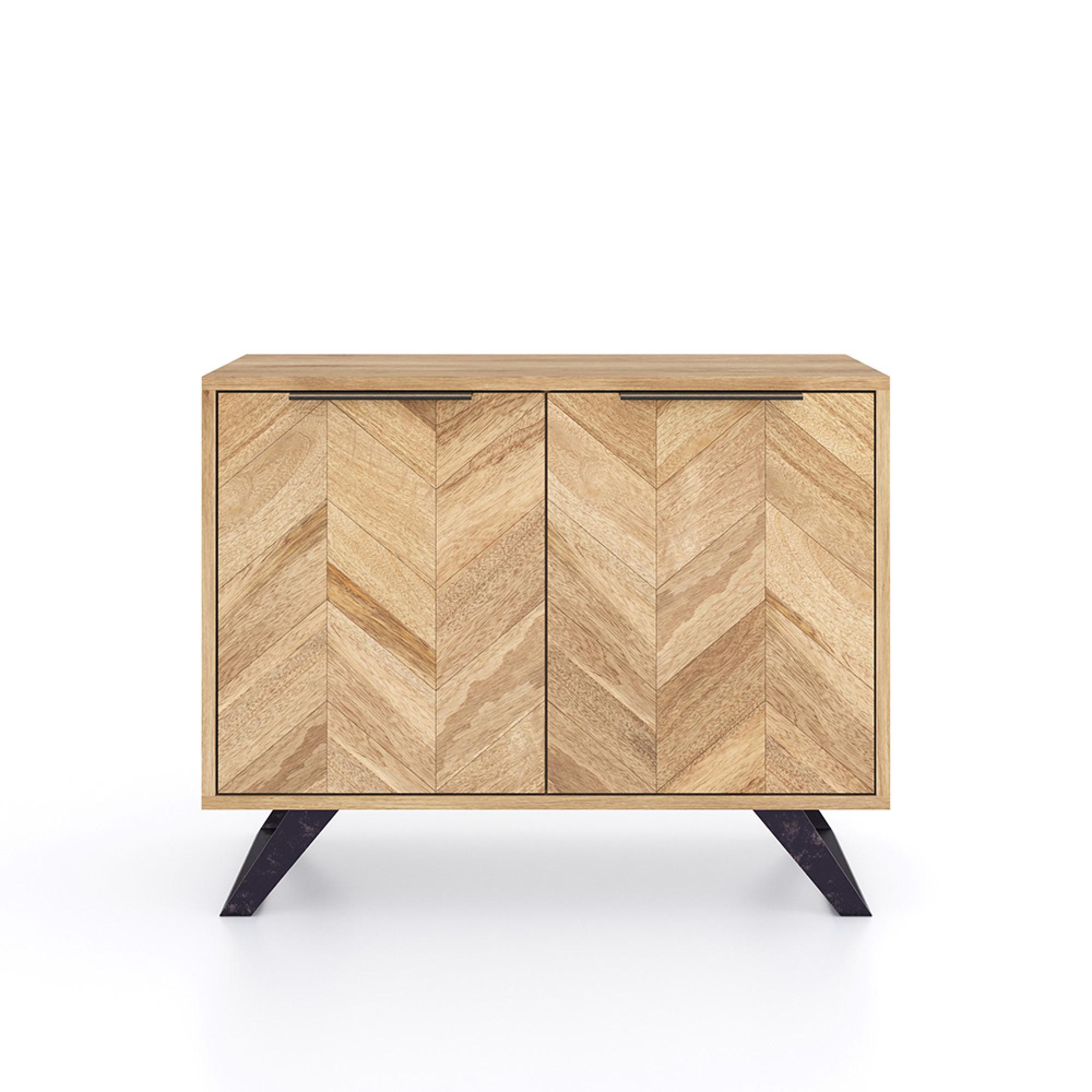 Agra Sideboard - 2 Door - Small - 95cm - Parquet