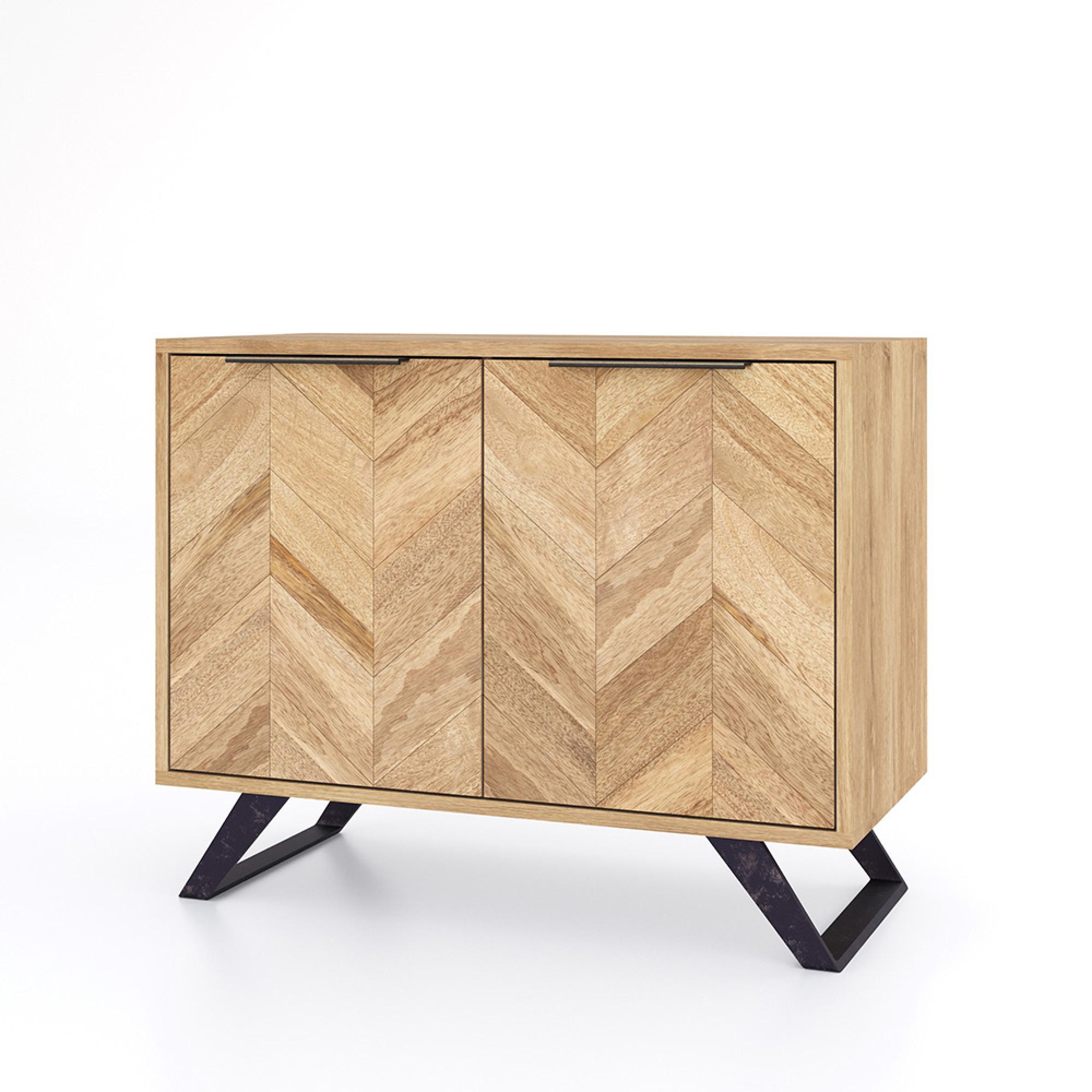 Agra Sideboard - 2 Door - Small - 95cm - Parquet
