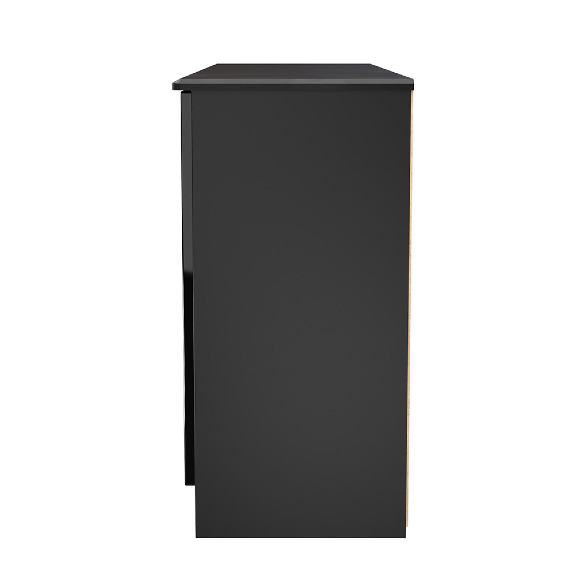 Knightsbridge Sideboard - Wide - 4 Doors - Gloss Black