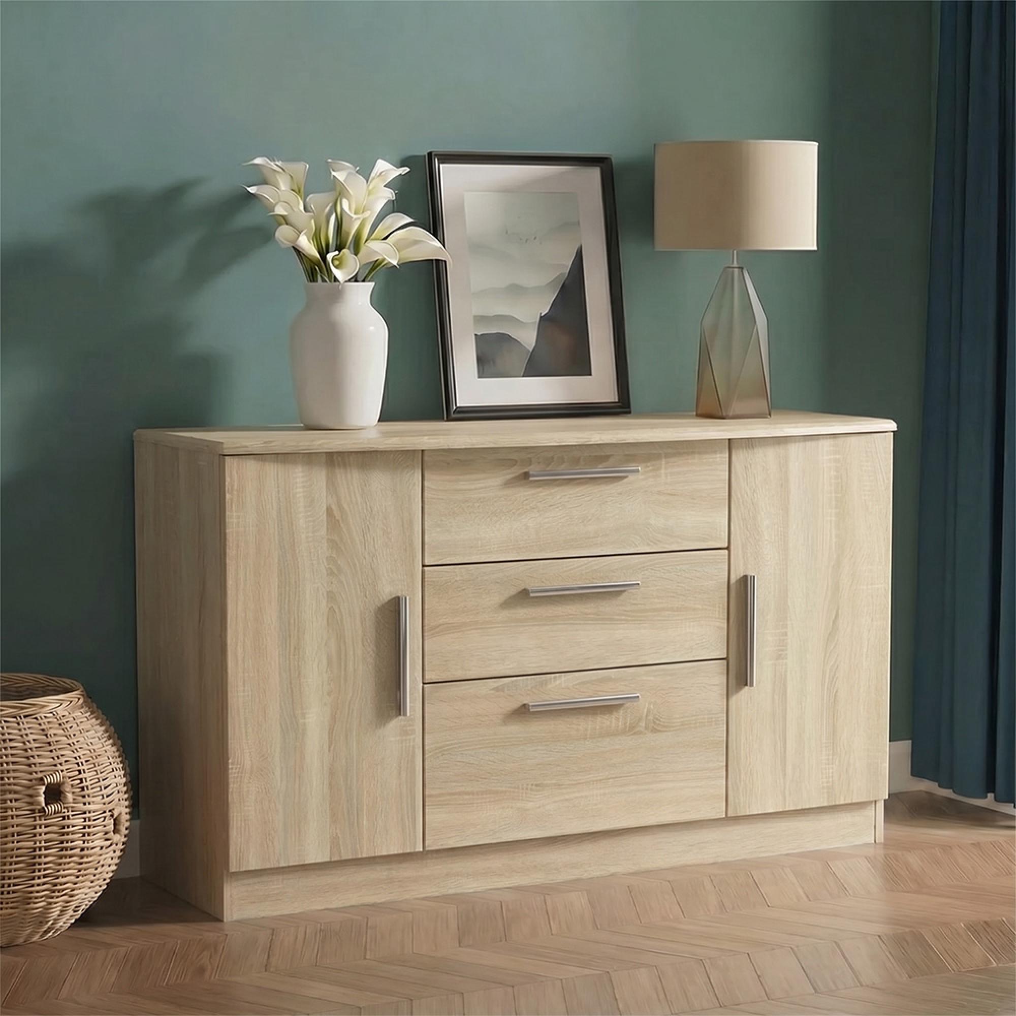 Knightsbridge Sideboard - Medium - 2 Doors - Oak