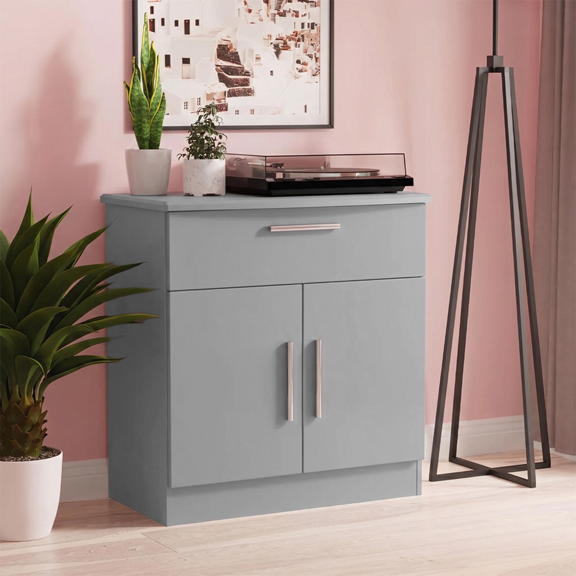 Knightsbridge Compact Sideboard - 2 Doors - Grey